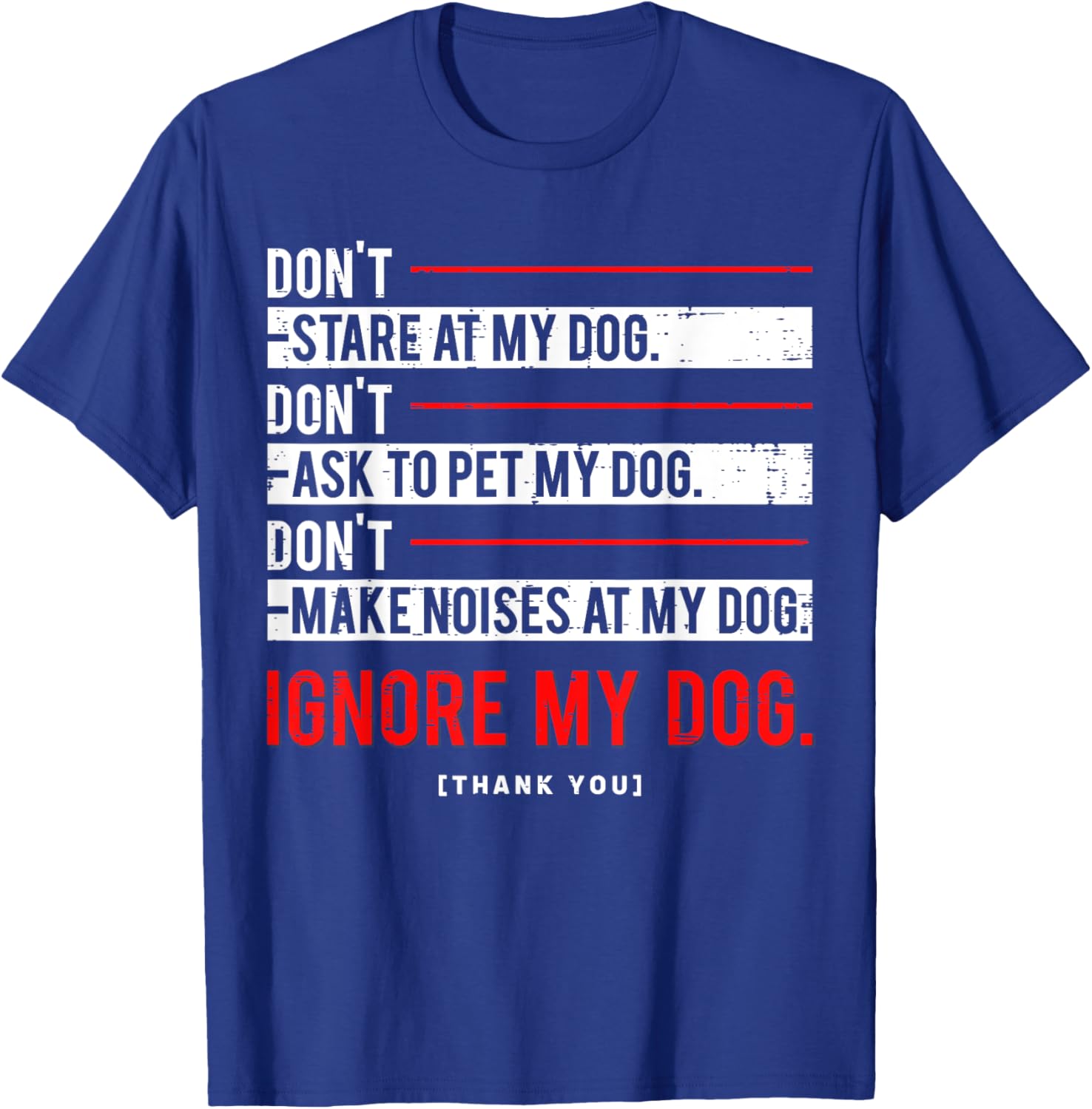 Funny Ignore my Dog Trainer Service Dog Training T-Shirt - T-Shirt | Royal