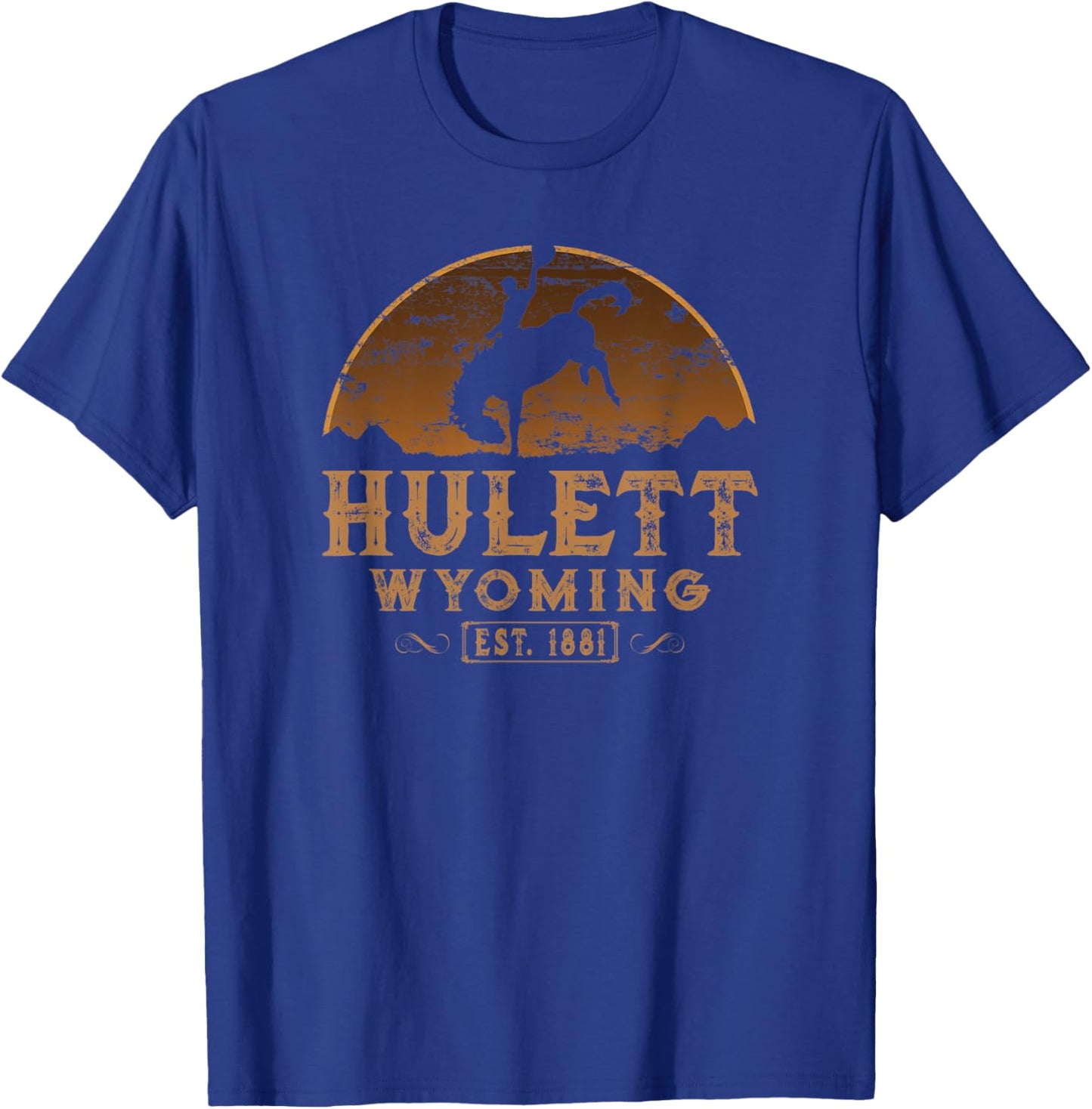Hulett Wyoming WY Wild West Rodeo Cowboy T-Shirt - T-Shirt | Royal
