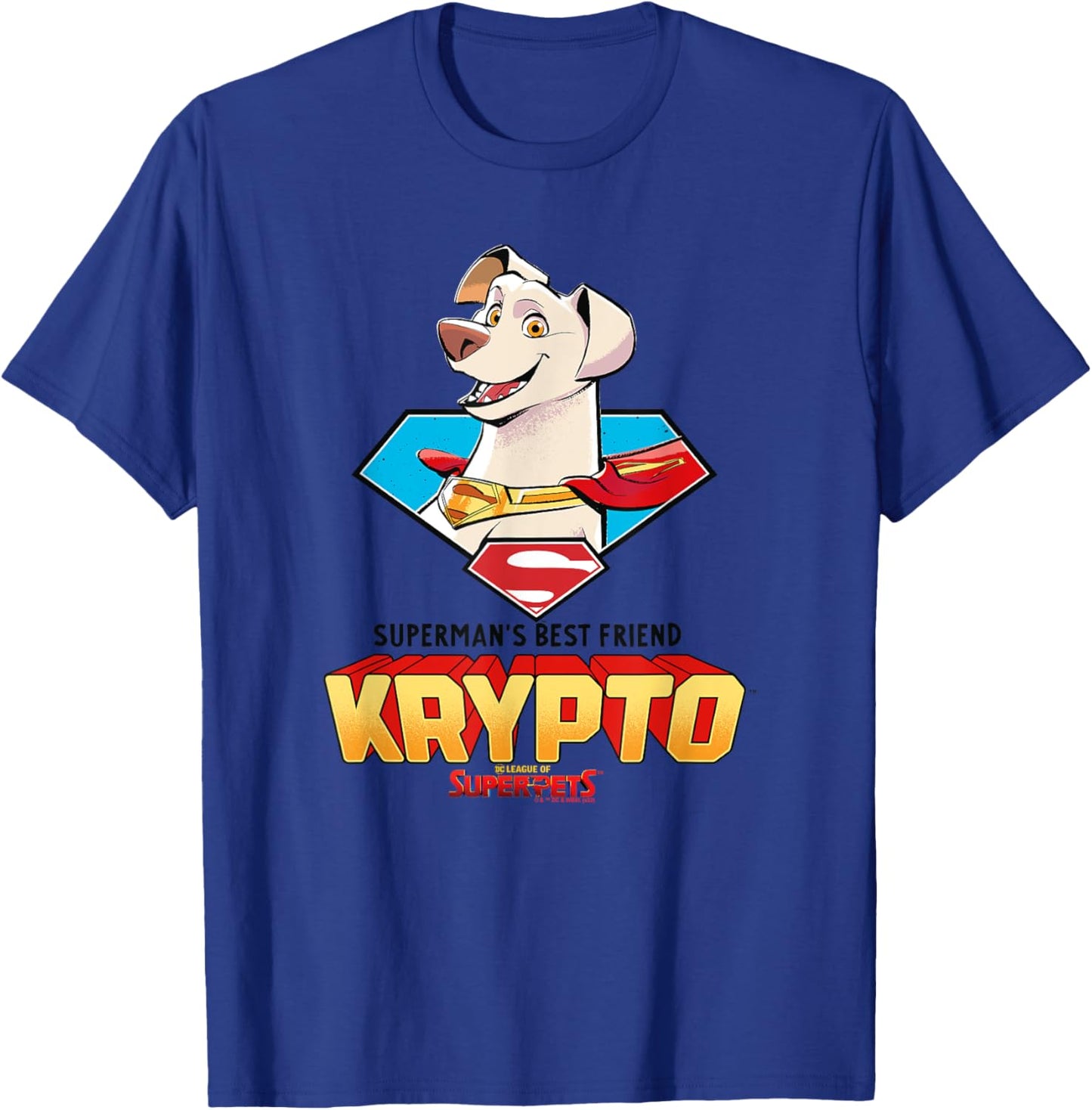 DC League Of Super-Pets Krypto The Superdog Big Face Poster T-Shirt - T-Shirt | Royal