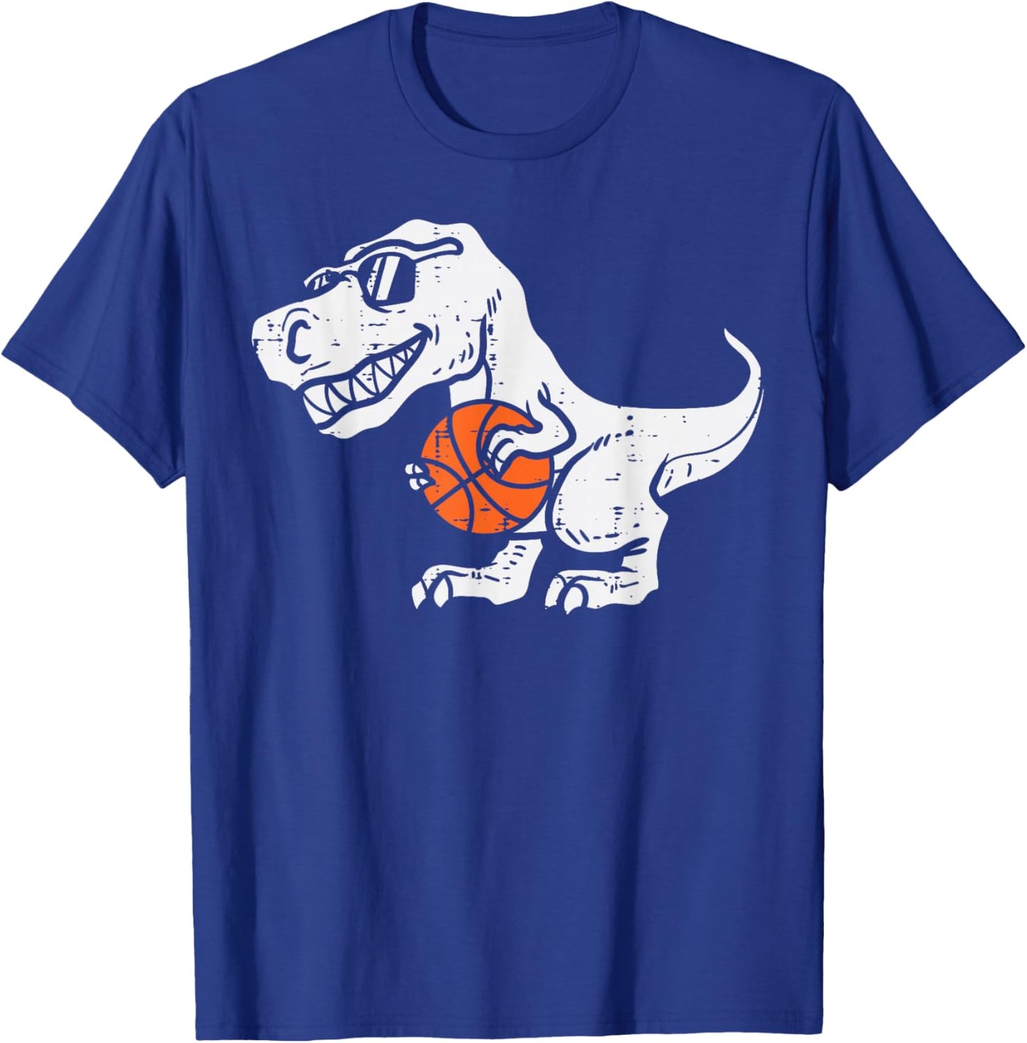 Trex Dinosaur Basketball Cute Sport Toddler Player Kids Boys T-Shirt - T-Shirt | Royal