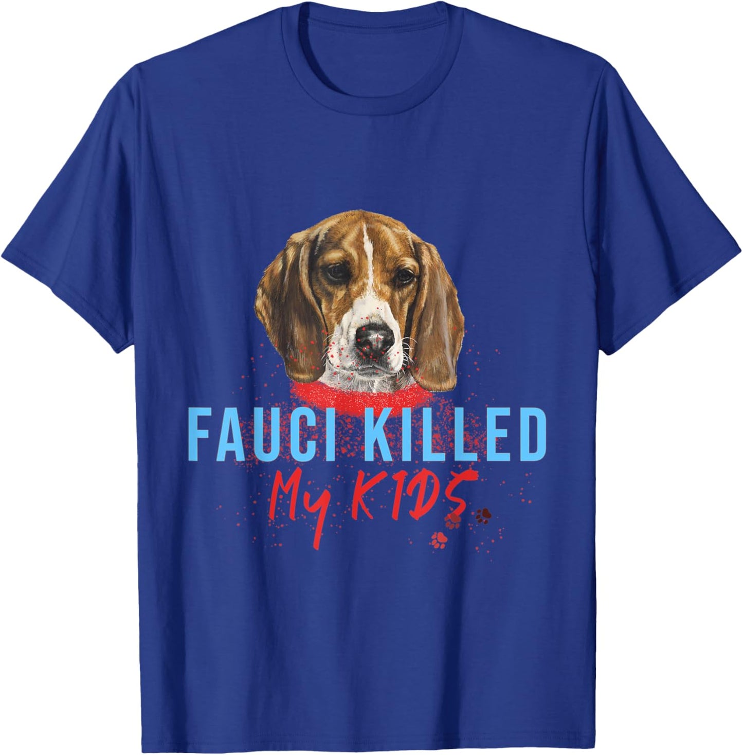 Cute Beagle Puppy And Fauci Dog Experiment T-Shirt - T-Shirt | Royal