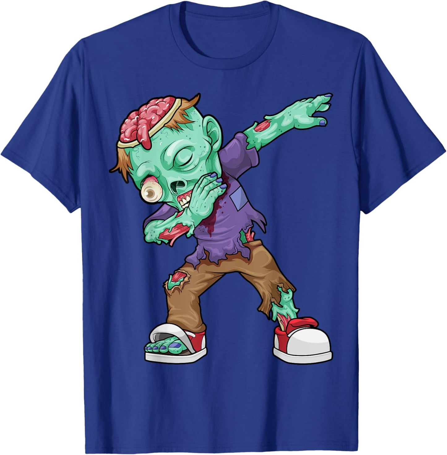 Dabbing Zombie Halloween Costume Funny Zombies Boys Kids Dab T-Shirt - T-Shirt | Royal