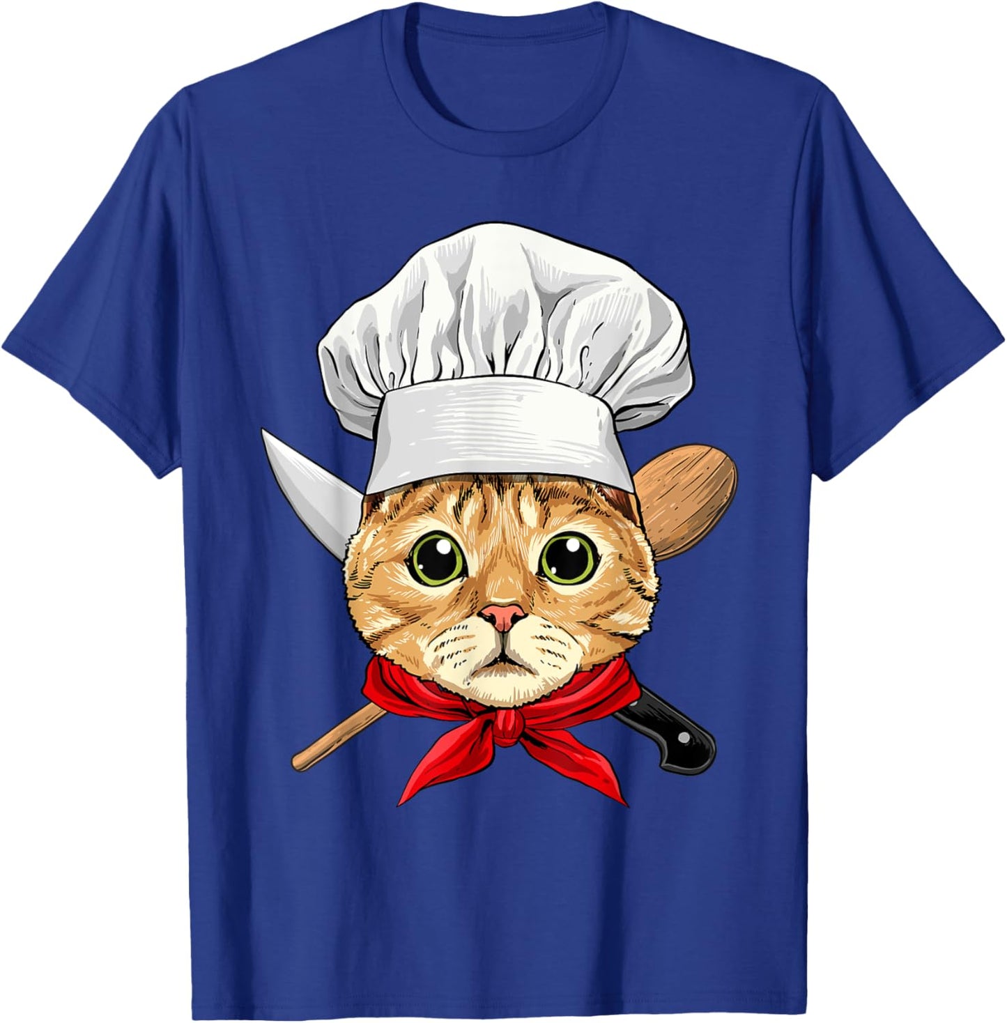 Cat Chef Feline Cat Kitten, Cooking Lover T-Shirt - T-Shirt | Royal