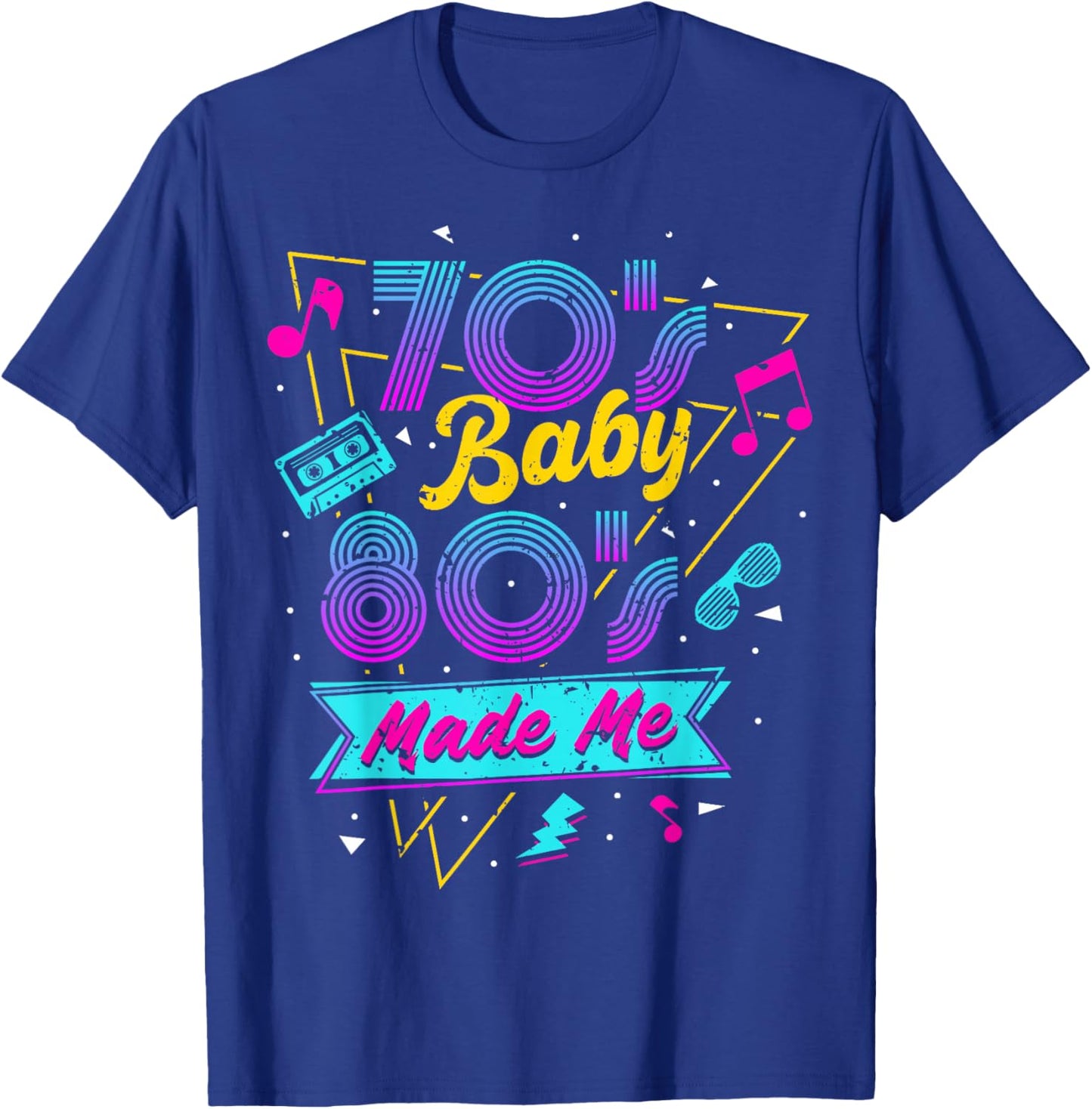 Born in The 70's But The 80's Raised me 80s Costume T-Shirt - T-Shirt | Royal