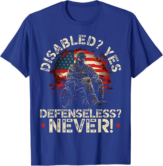 Disabled Veteran Armed Forces Military Soldier Army USA T-Shirt - T-Shirt | Royal