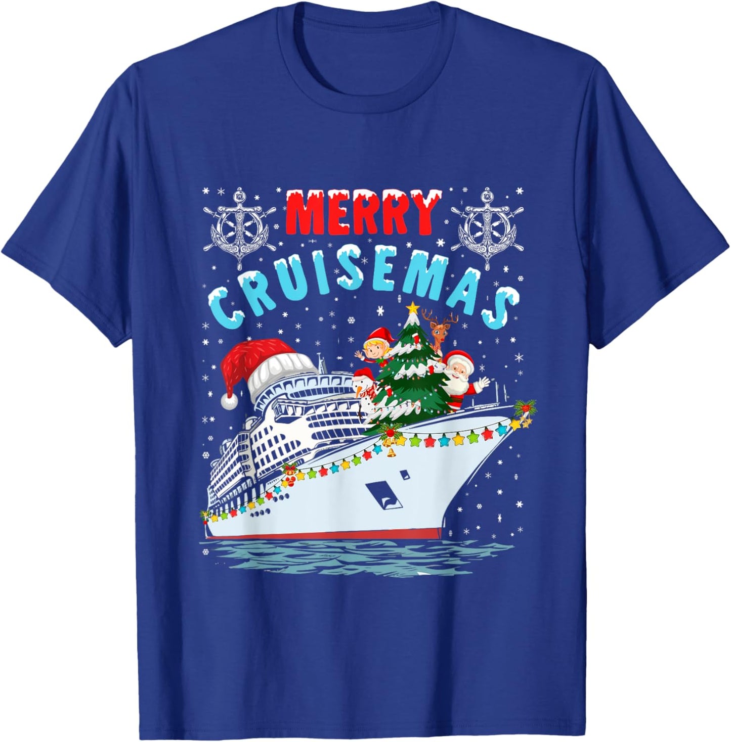 Merry Cruisemas Cruise Ship Family Christmas T-Shirt - T-Shirt | Royal