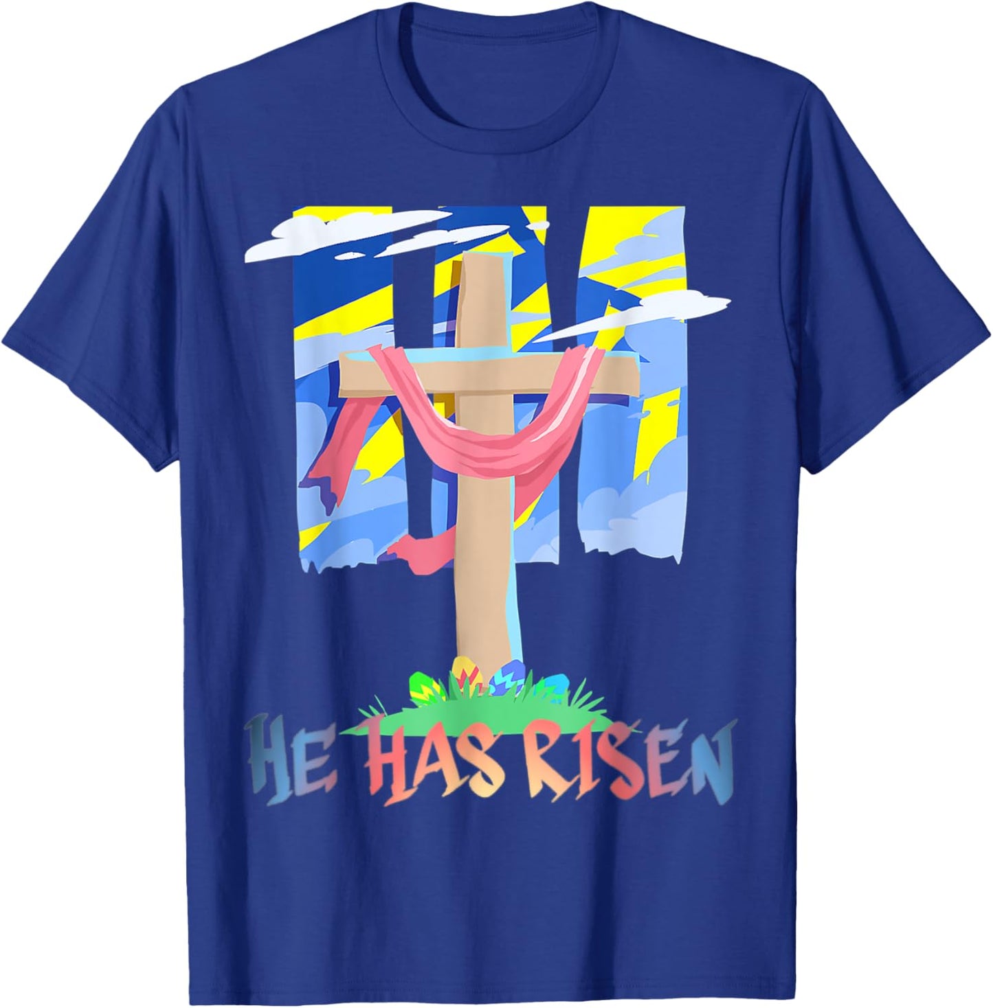He Has Risen Christian Easter Resurrection Sunday T-Shirt - T-Shirt | Royal