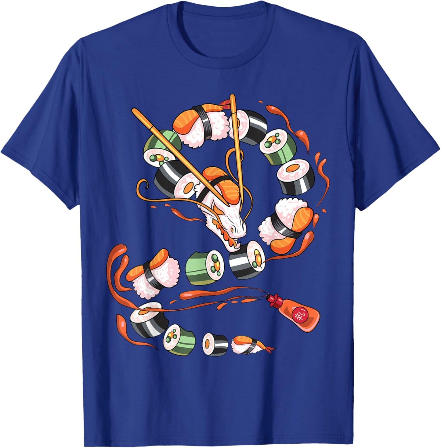 Sushi Dragon Roll Japanese Food Kawaii Dragon Anime Sushi T-Shirt - T-Shirt | Royal