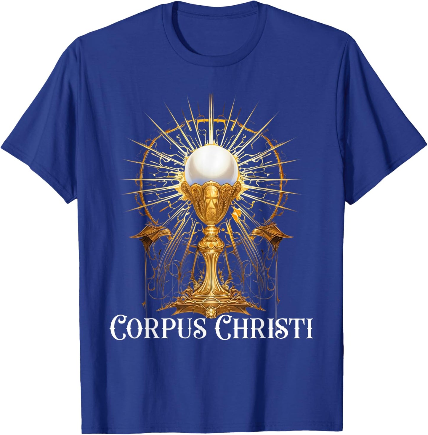Eucharistic Adoration Traditional Latin Mass Catholic T-Shirt - T-Shirt | Royal