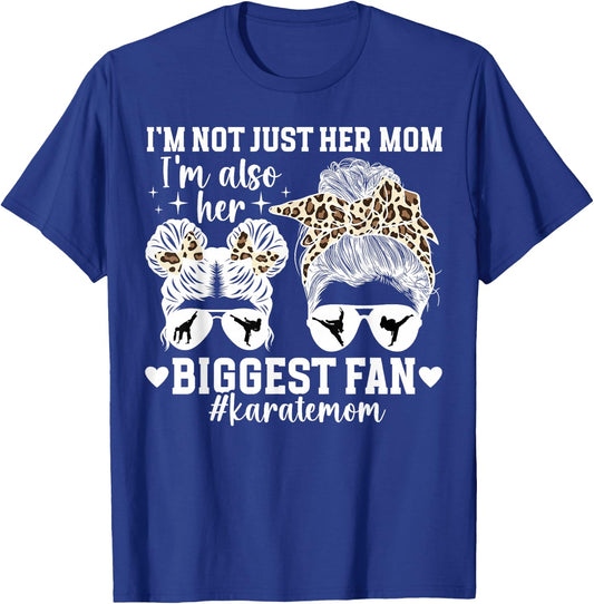 Her Biggest Fan Karate Mom Karate Mother Karate Mama T-Shirt - T-Shirt | Royal