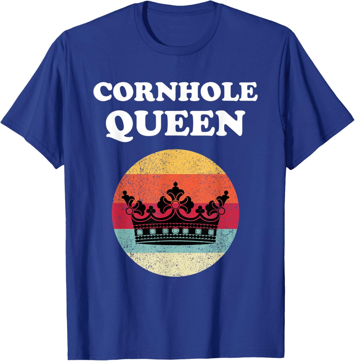 Cornhole Queen Corn Hole Funny Cornhole Player Team Champion T-Shirt - T-Shirt | Royal
