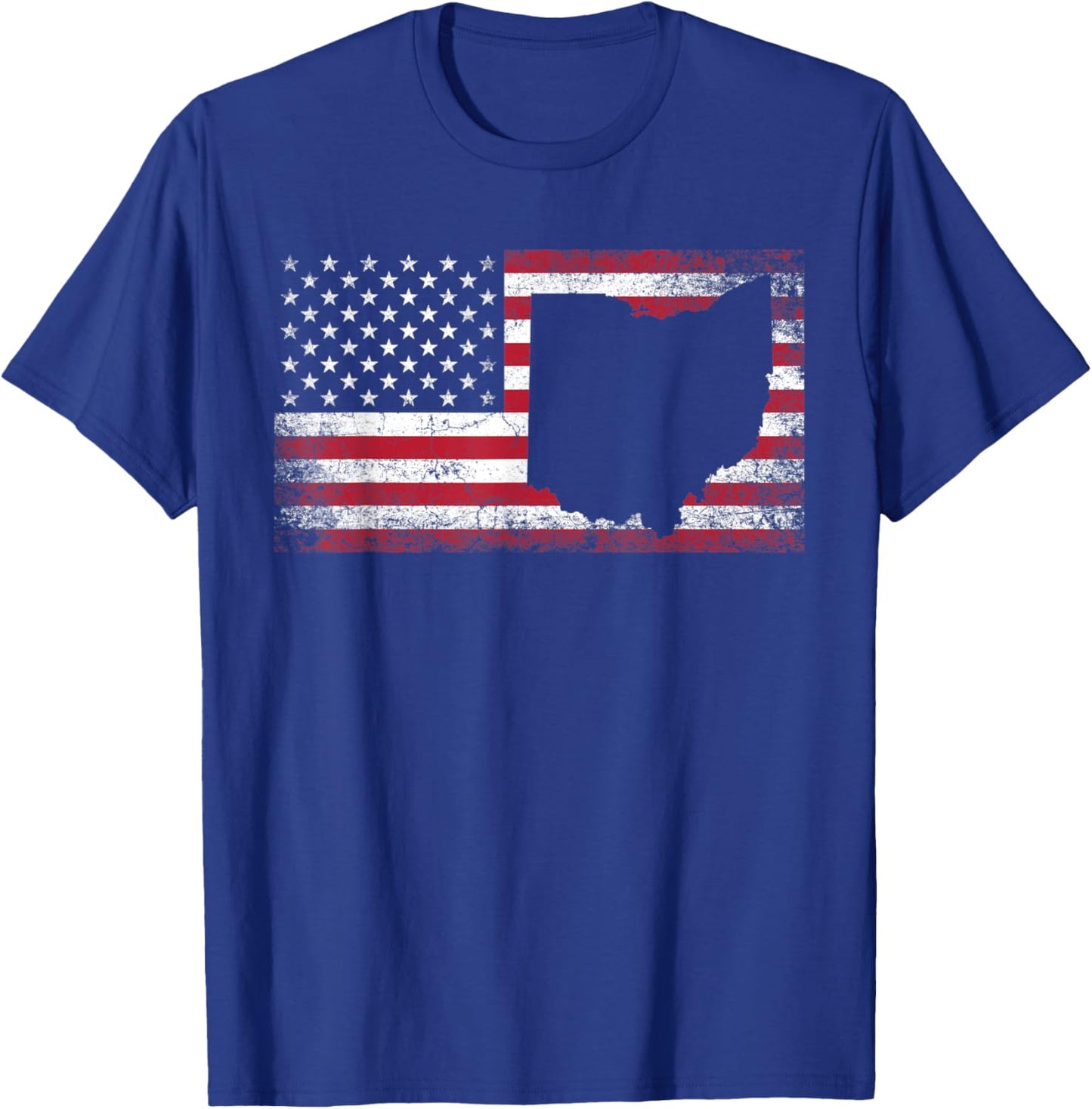 Ohio 4th of July American Flag USA America Patriotic T-Shirt - T-Shirt | Royal