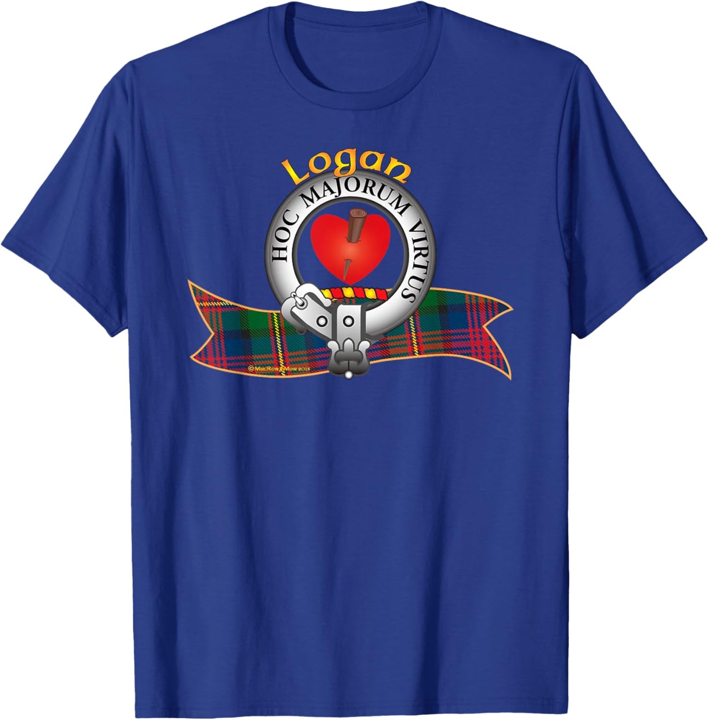 Logan Clan Tartan Crest Motto T-Shirt - T-Shirt | Royal