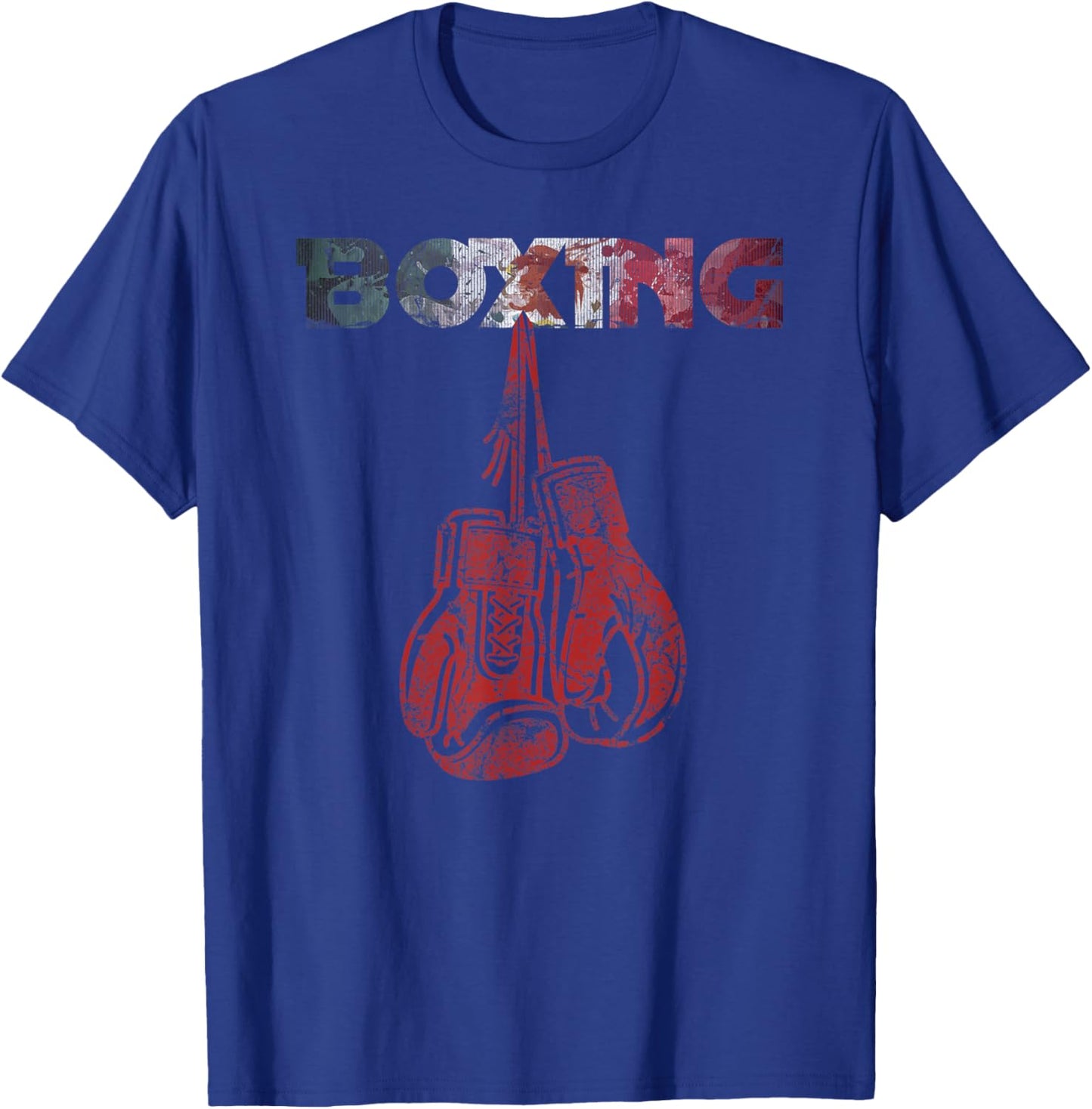 Retro Love Red Boxing Gloves Mexican Vintage style boxing T-Shirt - T-Shirt | Royal