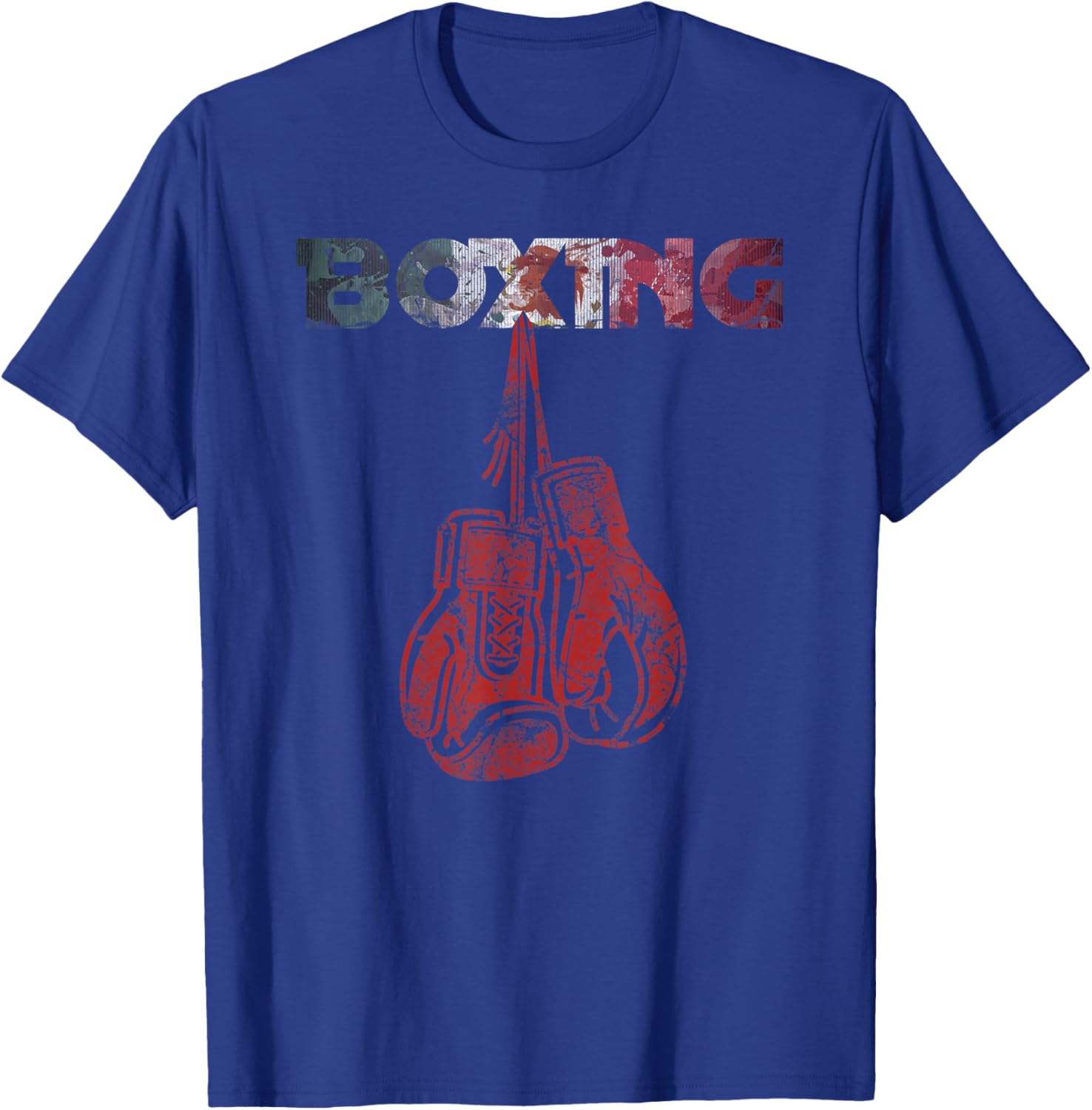 Retro Love Red Boxing Gloves Mexican Vintage style boxing T-Shirt - T-Shirt | Royal