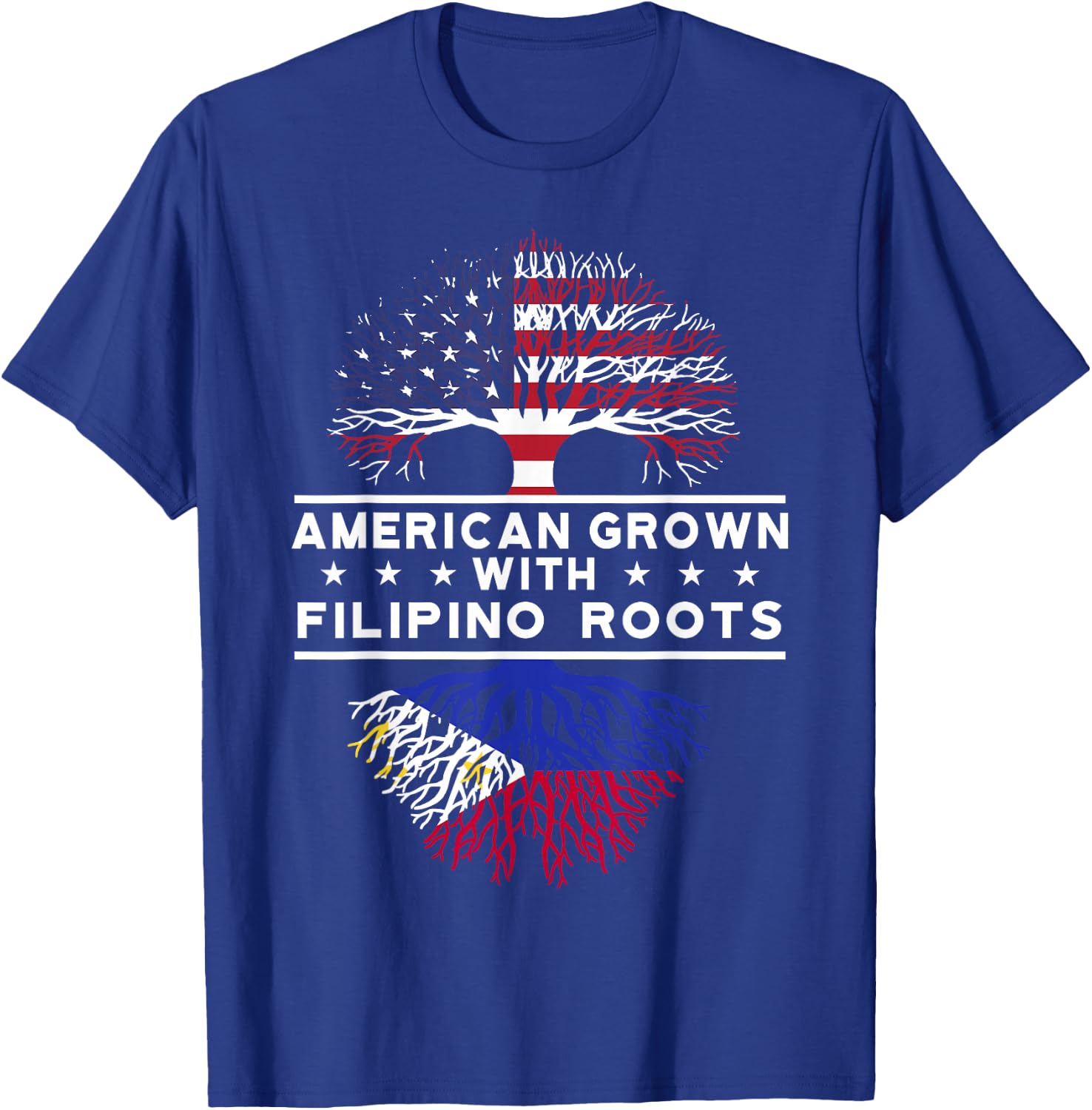 American Grown with Filipino Roots - Philippines T-Shirt - T-Shirt | Royal