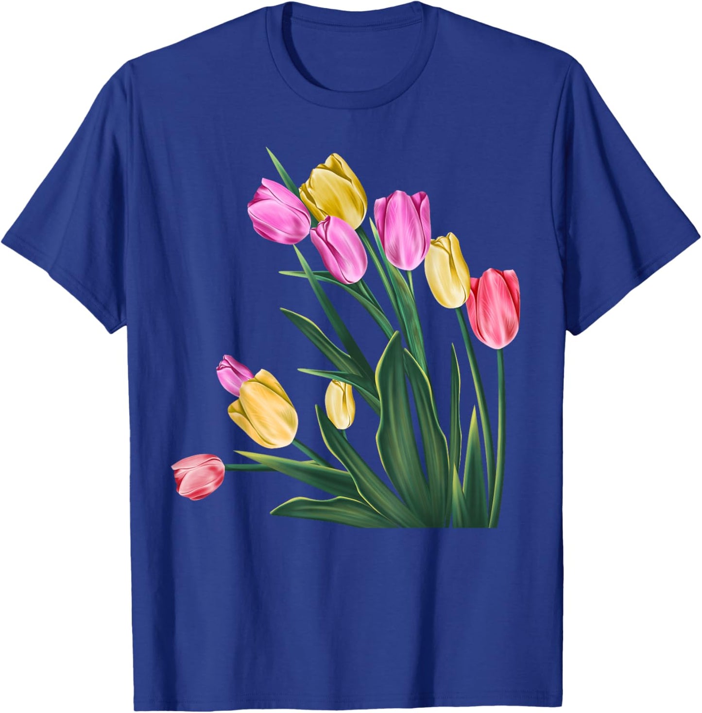 Wonderful Lovely Nature Spring Tulips Flower Plant Gardening T-Shirt - T-Shirt | Royal
