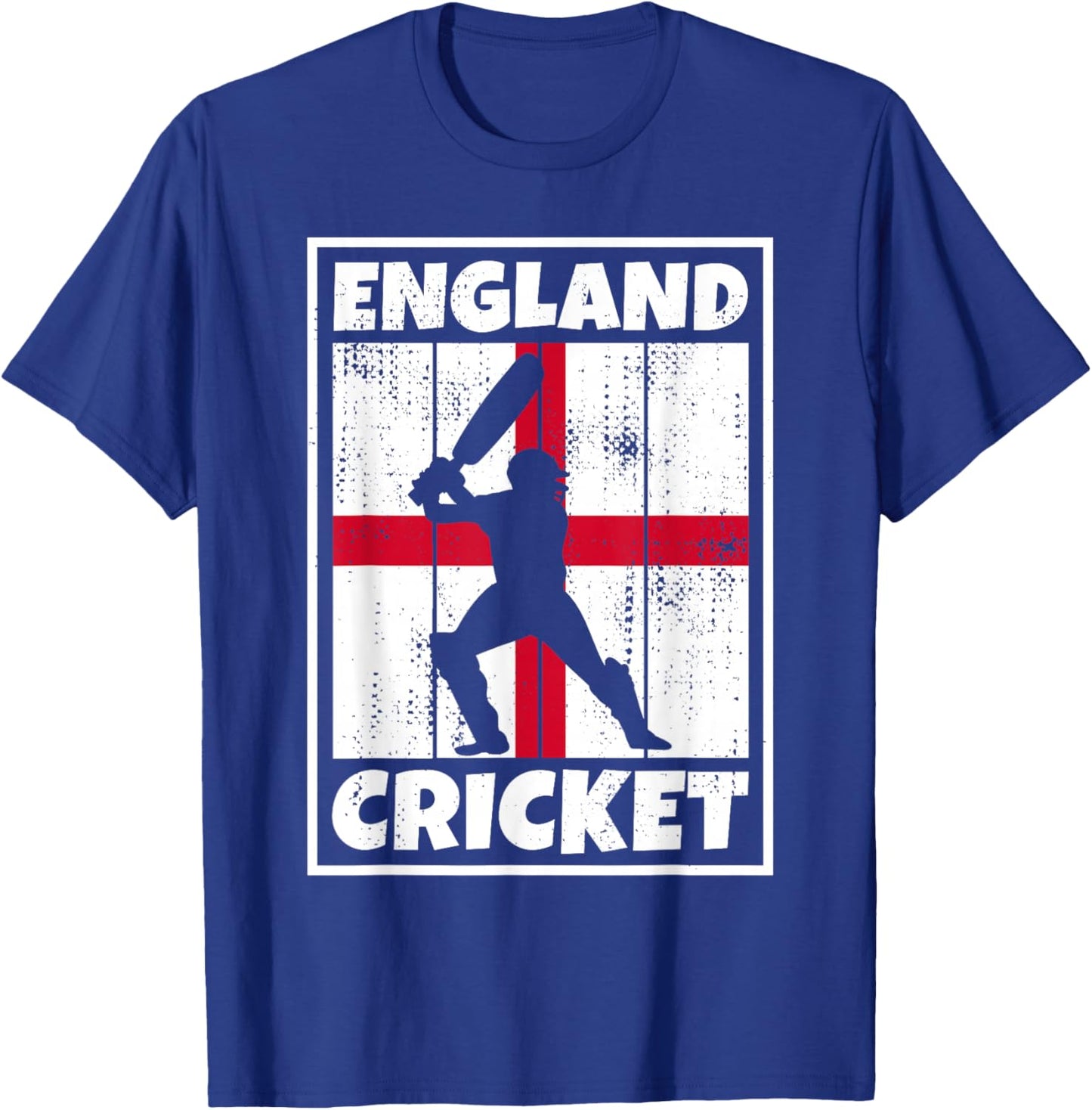English Cricket Fan Flag of England Cricket T-Shirt - T-Shirt | Royal