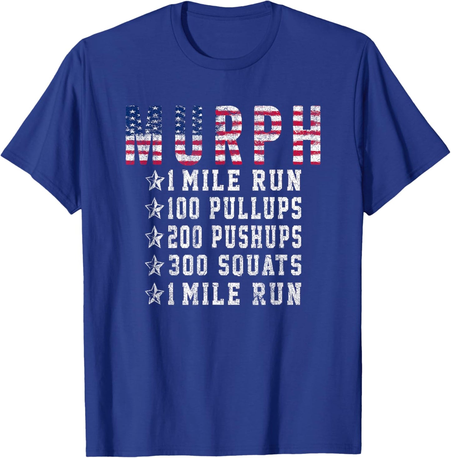 Murph Challenge Memorial Day Workout Gym Gear Patriotic T-Shirt - T-Shirt | Royal