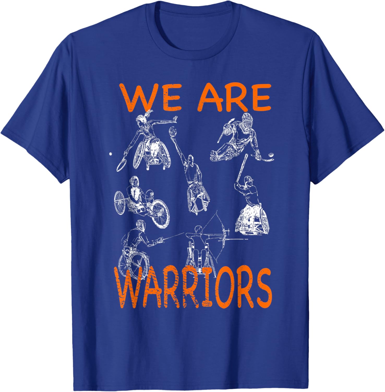 Adaptive Sports Wheelchair basketball tennis hockey fencing T-Shirt - T-Shirt | Royal