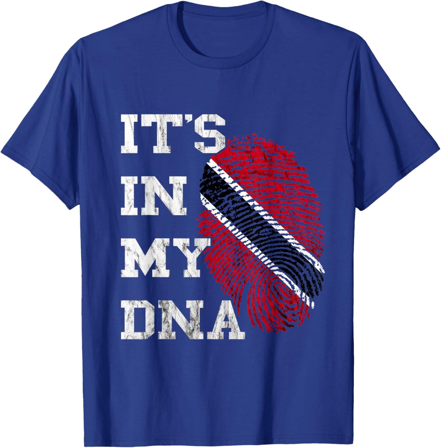 Trinidad and Tobago It's in My DNA Thumbmark Roots T-Shirt - T-Shirt | Royal