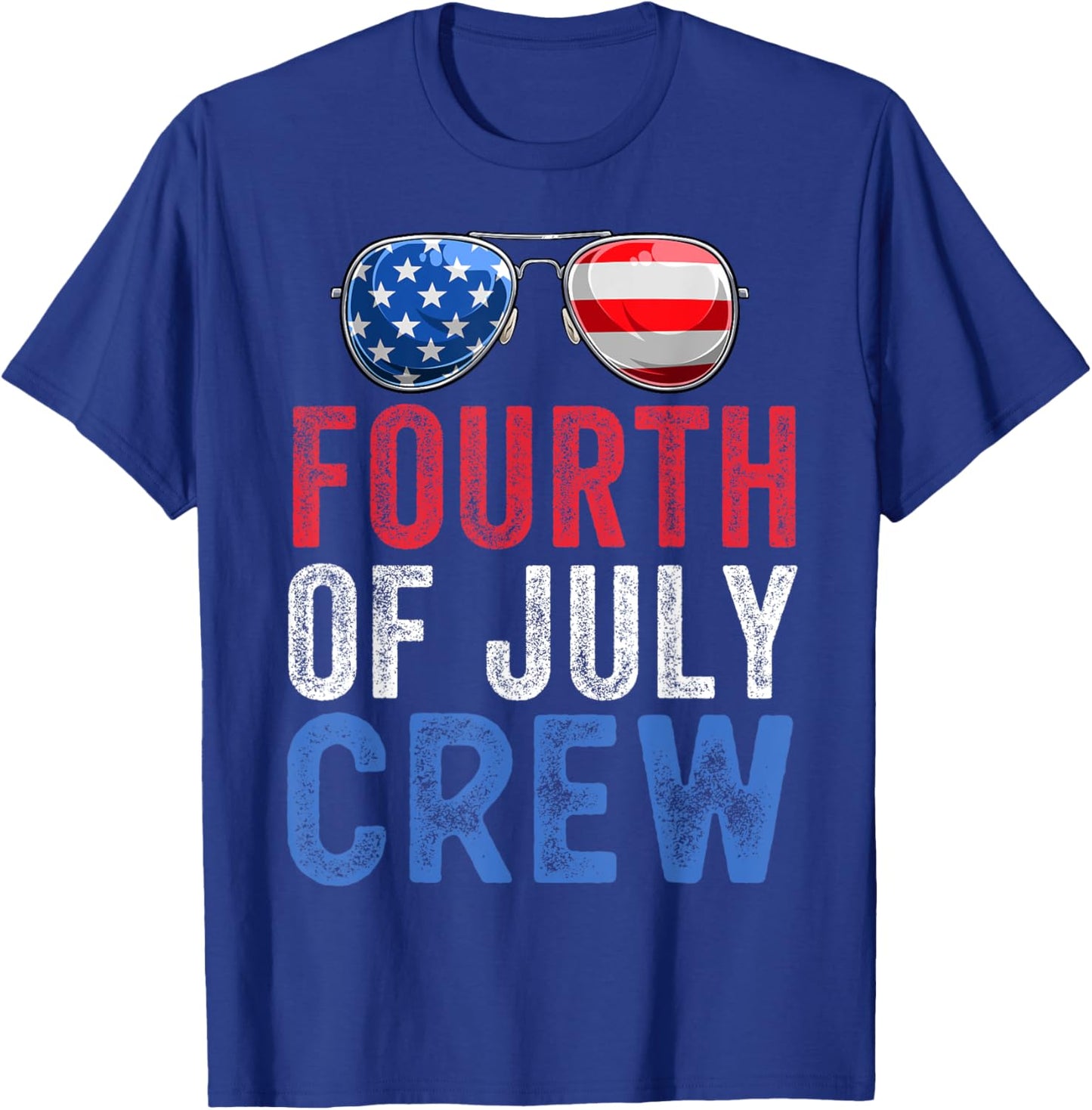 4th of July Crew Matching Family Funny Fourth of July Group Women Kids Men T-Shirt - T-Shirt | Royal