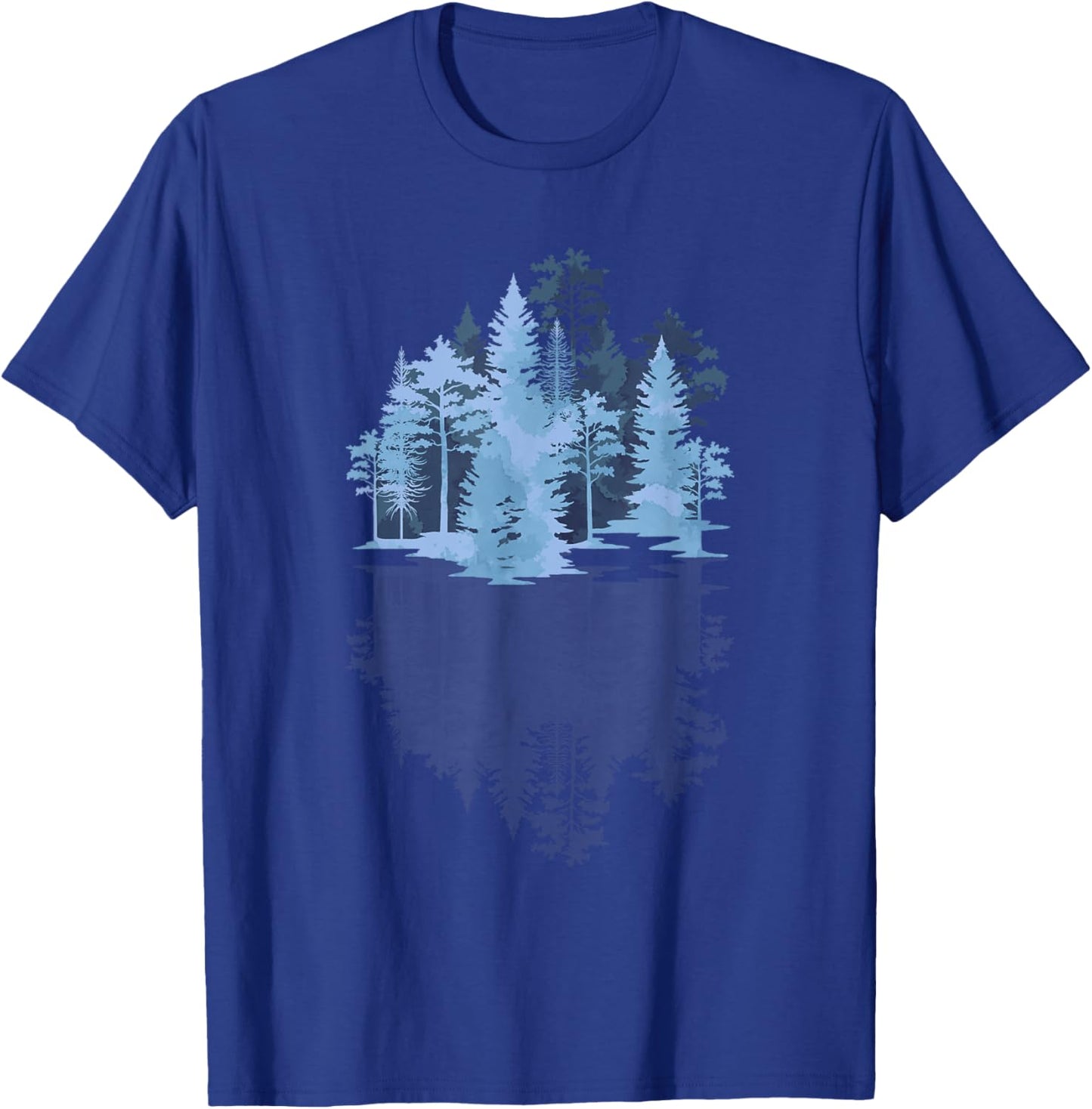 Trees Outdoor Wildlife Nature Reflection Forest T-Shirt - T-Shirt | Royal
