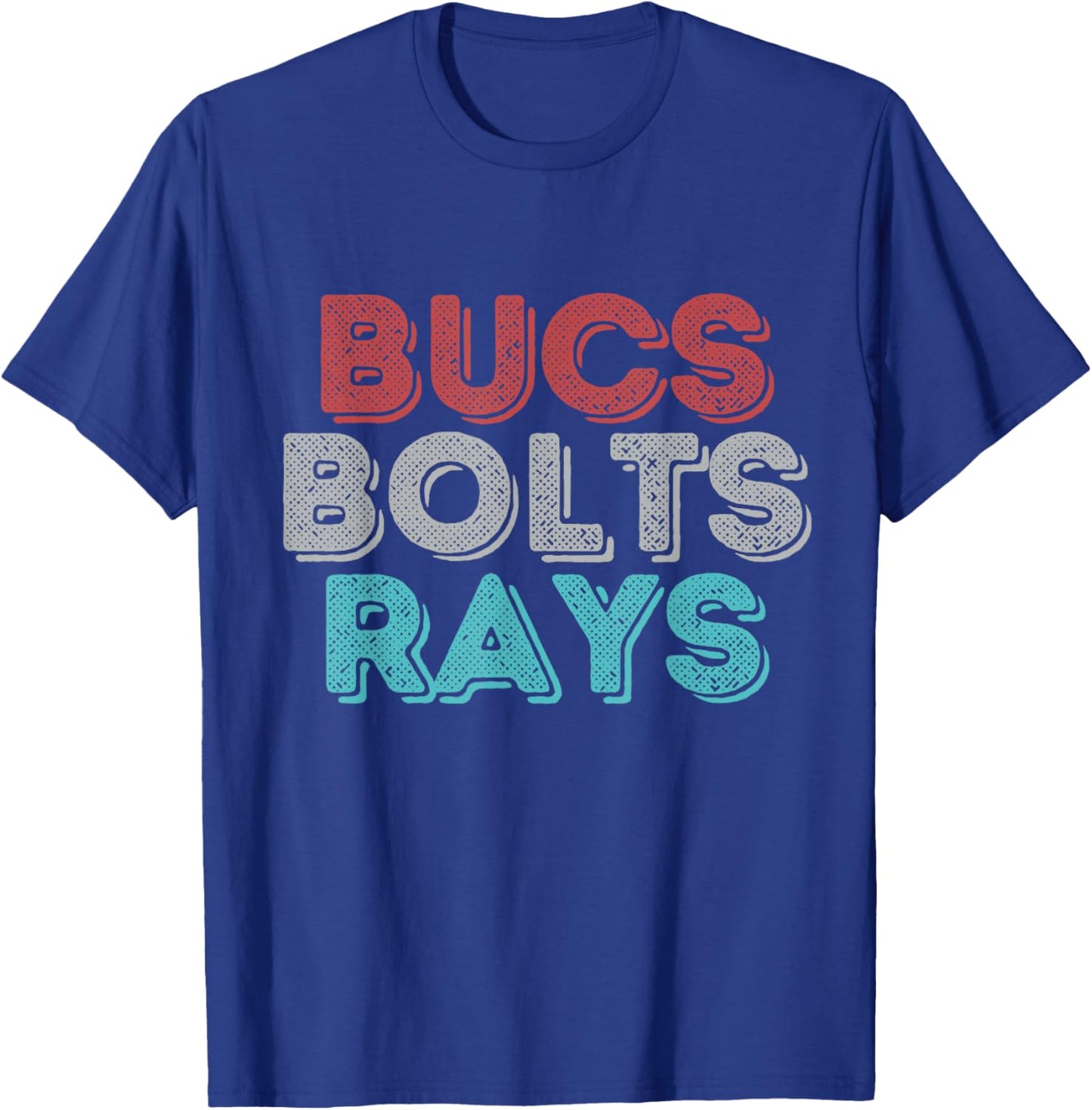 Retro Vintage Bucs Bolts Rays T-Shirt - T-Shirt | Royal