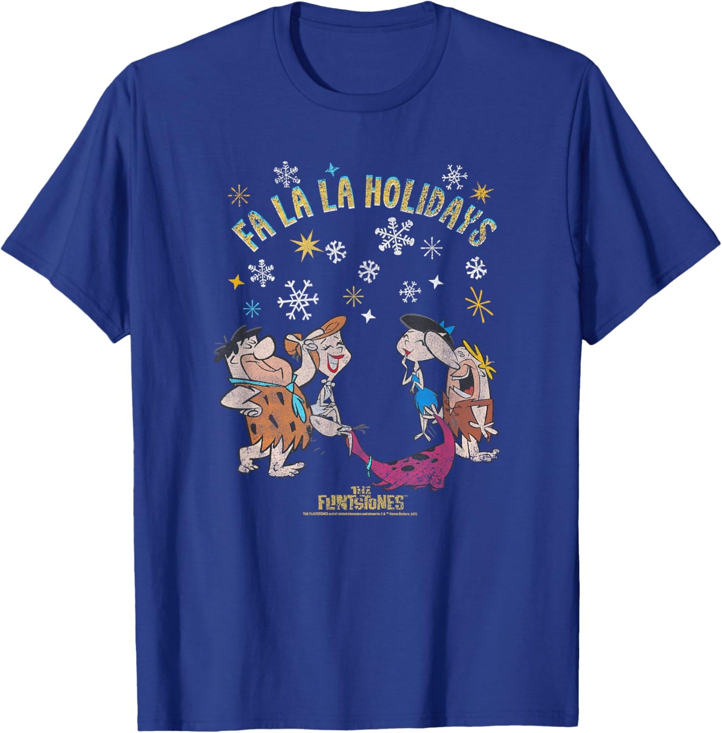The Flintstones -Kids Christmas Cartoon T-Shirt - T-Shirt | Royal