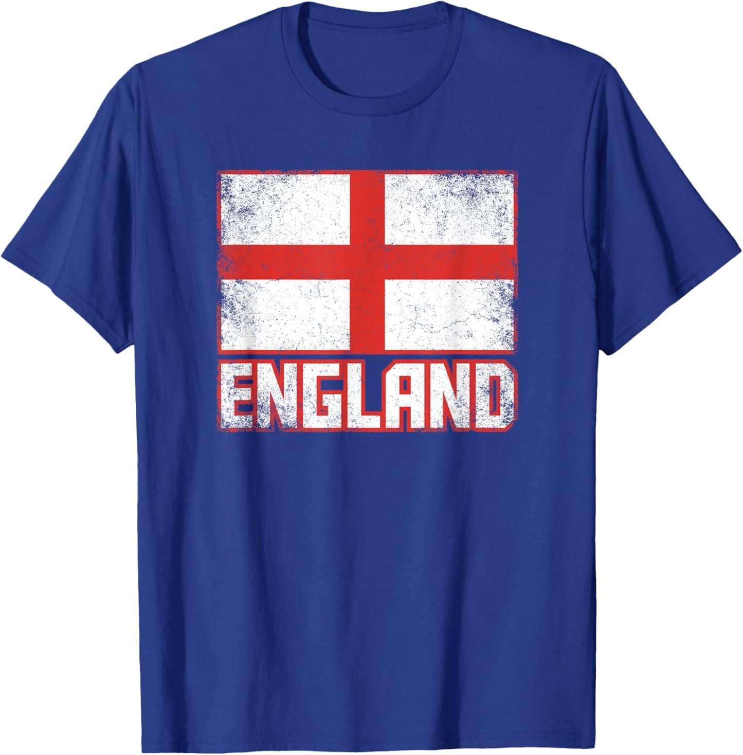 England Flag Vintage Retro Country English Pride T-Shirt - T-Shirt | Royal