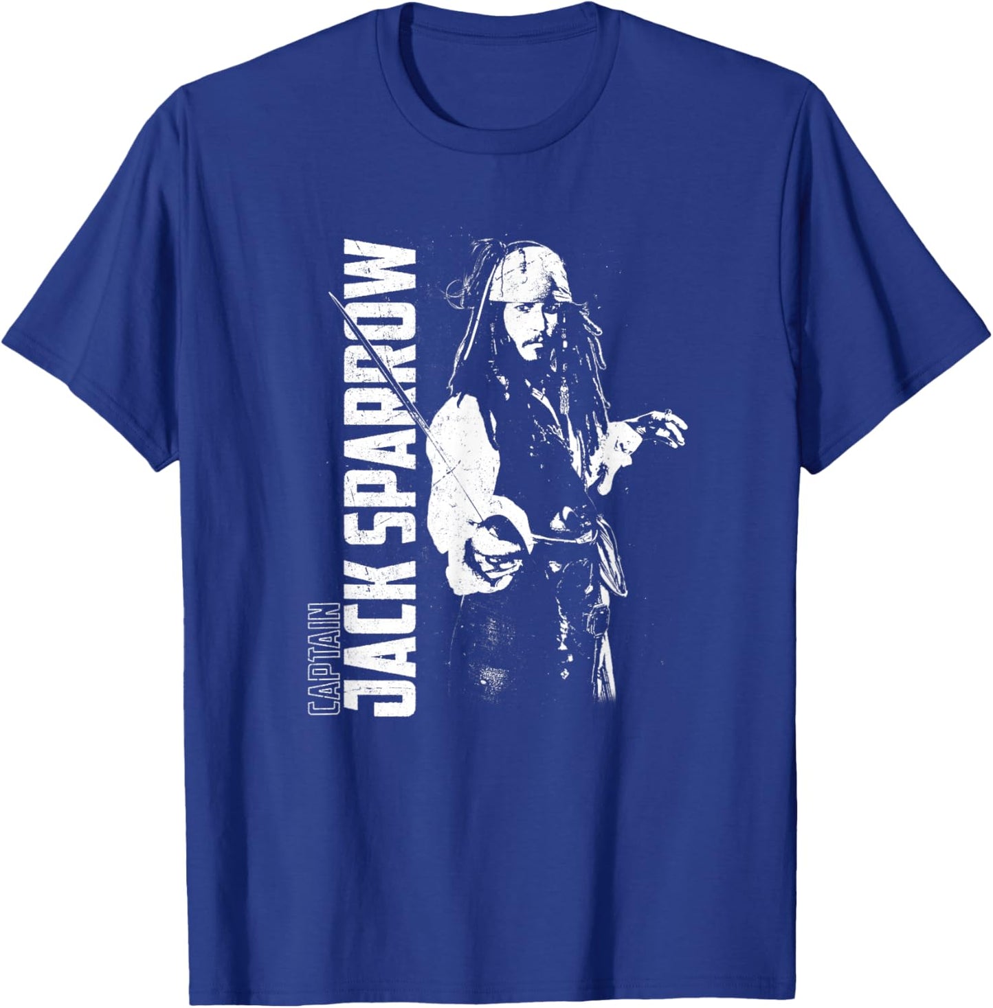 Disney Pirates of The Caribbean Captain Jack Sparrow Poster T-Shirt - T-Shirt | Royal