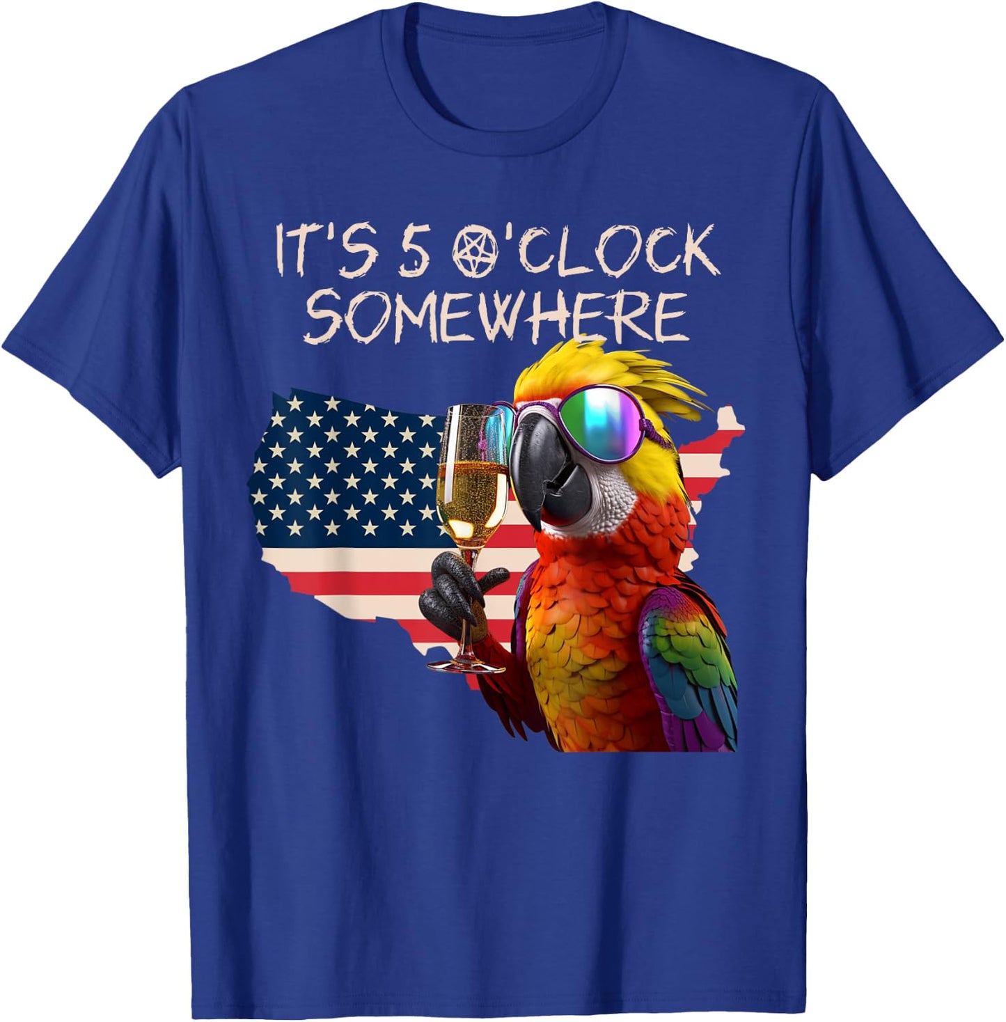 Grab a drink and toast to the sun! It's 5 o'clock somewhere! T-Shirt - T-Shirt | Royal