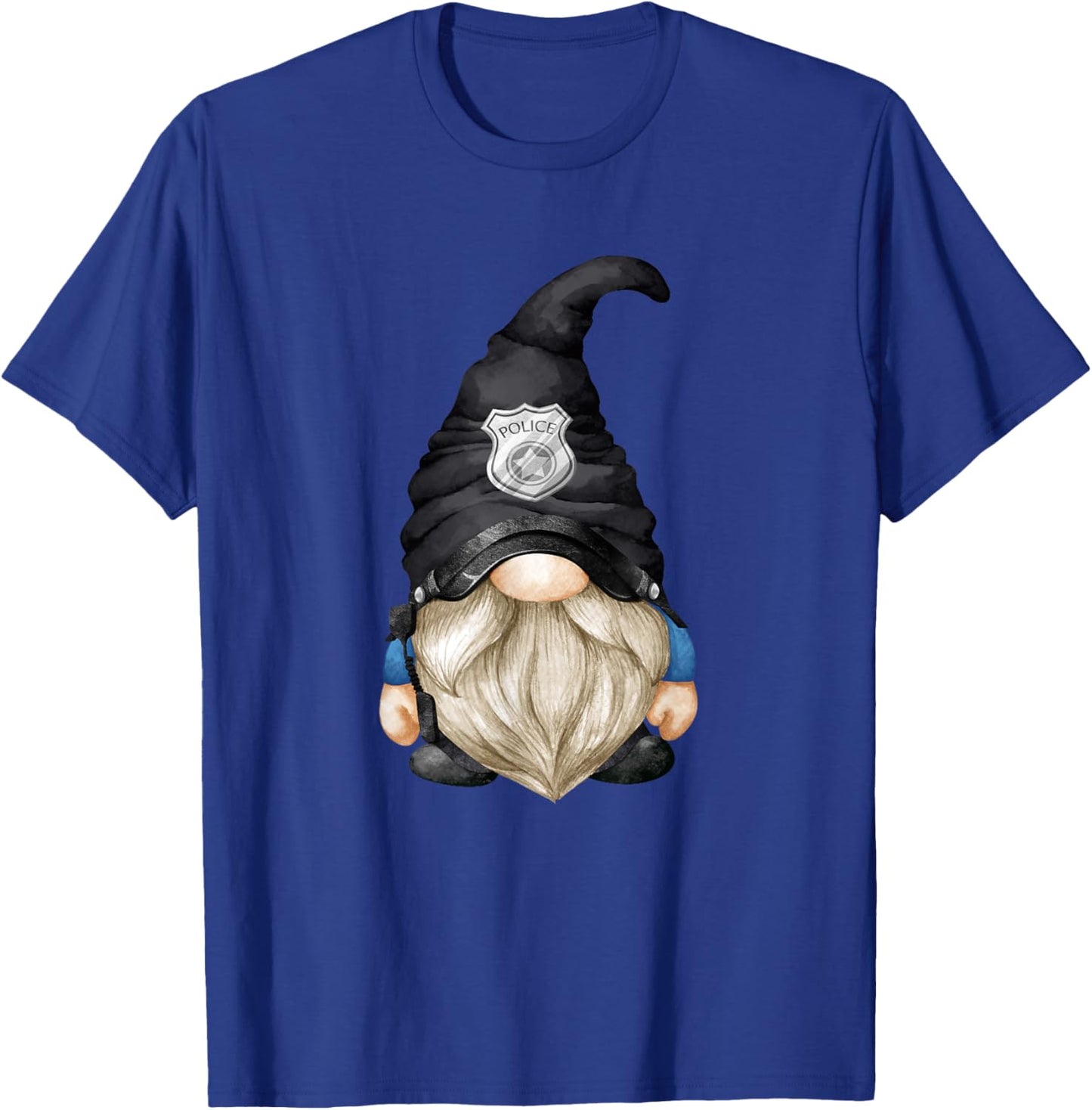 Policemen Gnome For Police Dad And Grandpa Police Office T-Shirt - T-Shirt | Royal