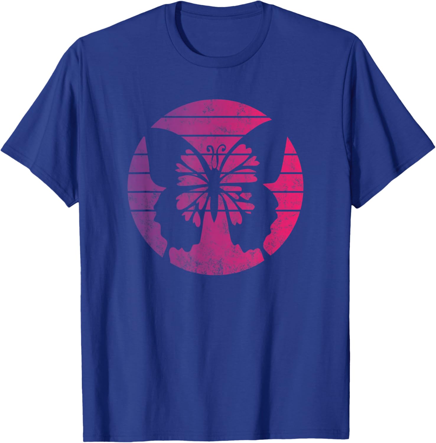 Butterfly Retro Style Vintage T-Shirt - T-Shirt | Royal