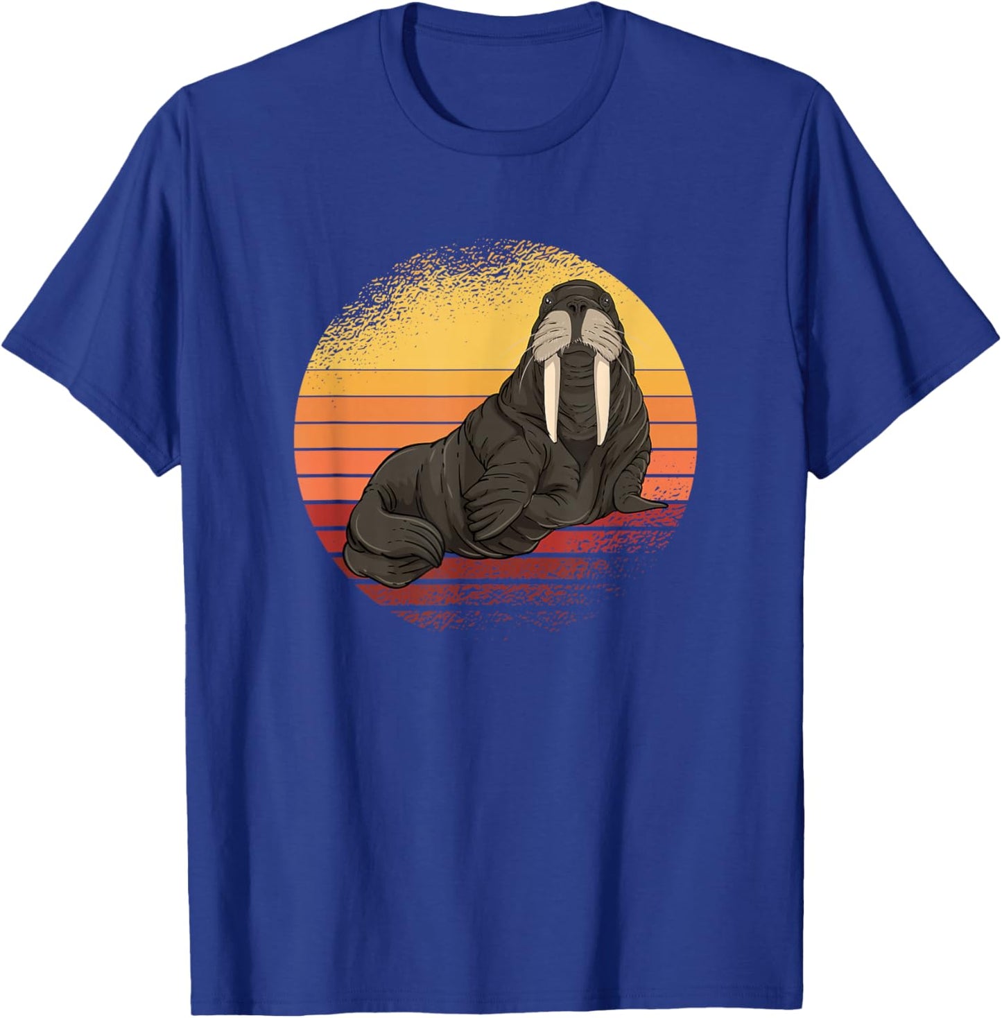 Retro Ocean Animal Sea Walrus Lover Walrus T-Shirt - T-Shirt | Royal
