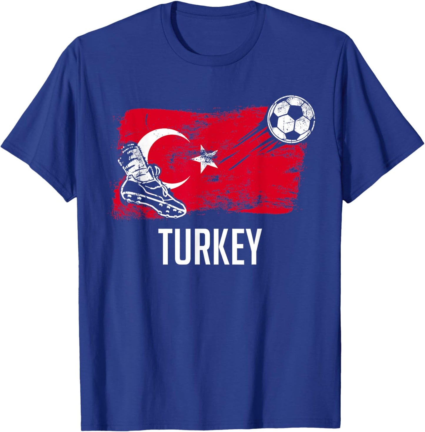 Turkey Flag Jersey Turkish Soccer Team Turkish T-Shirt - T-Shirt | Royal