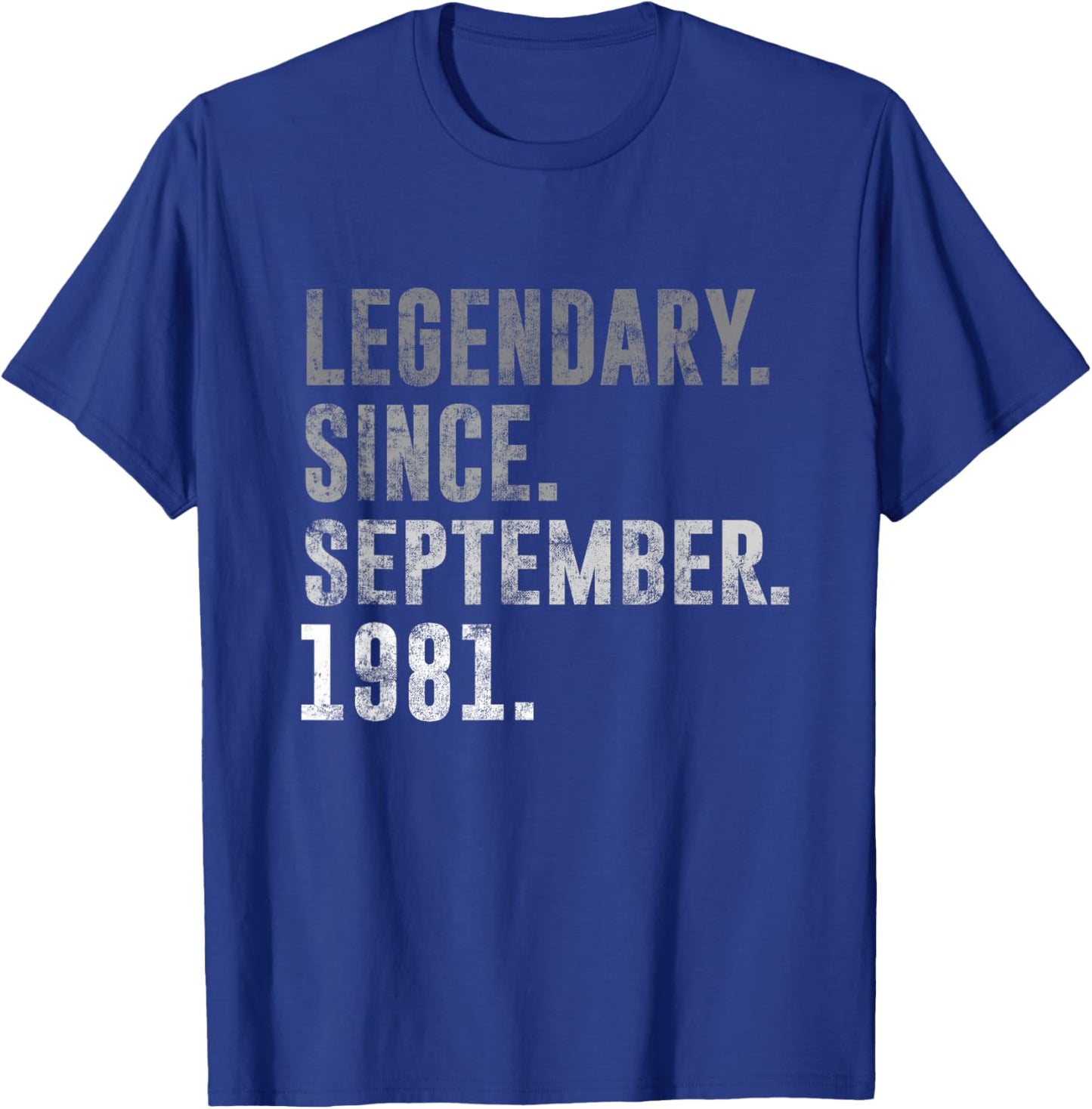 Legendary Since September 1981 44th Birthday Vintage 1981 T-Shirt - T-Shirt | Royal
