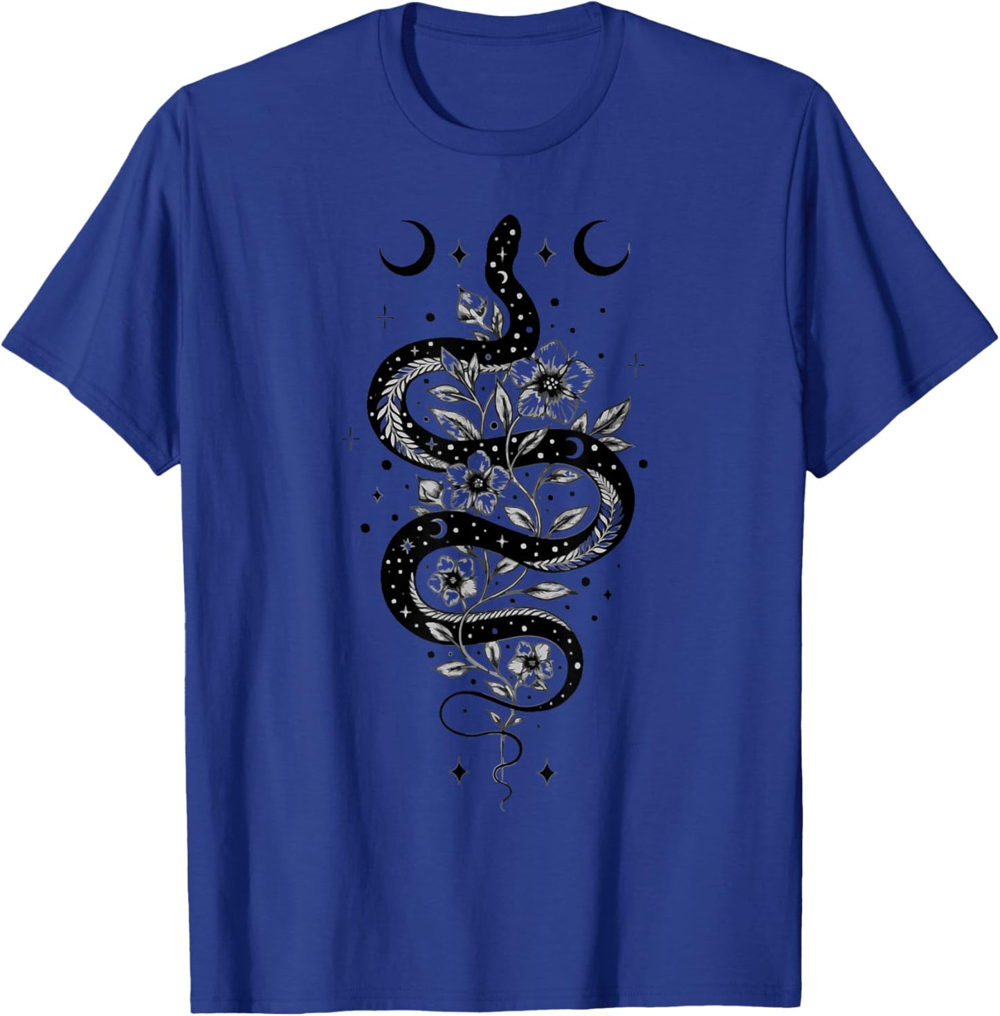 Snake & Flowers Gothic Witchy Punk T-Shirt - T-Shirt | Royal