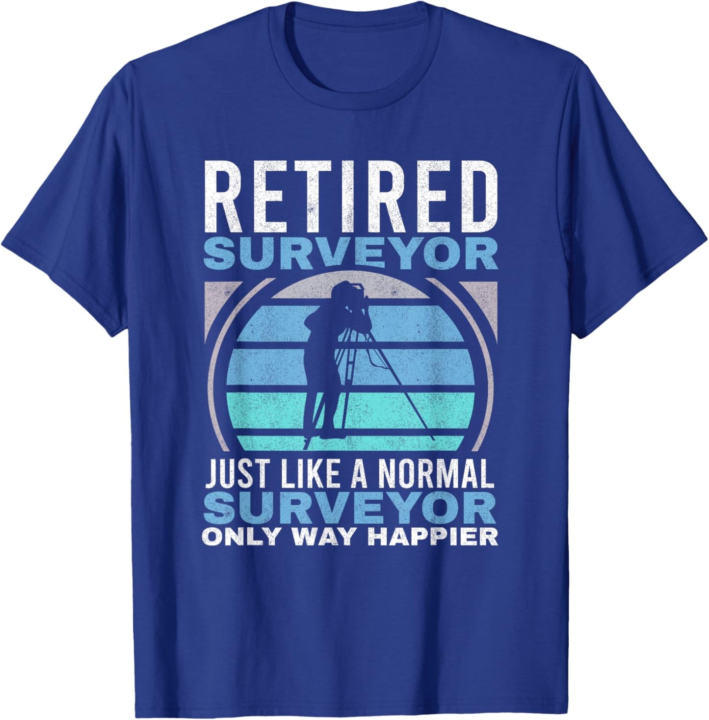 Retired Surveyor Surveying Grandpa Tripod Land Surveyor T-Shirt - T-Shirt | Royal