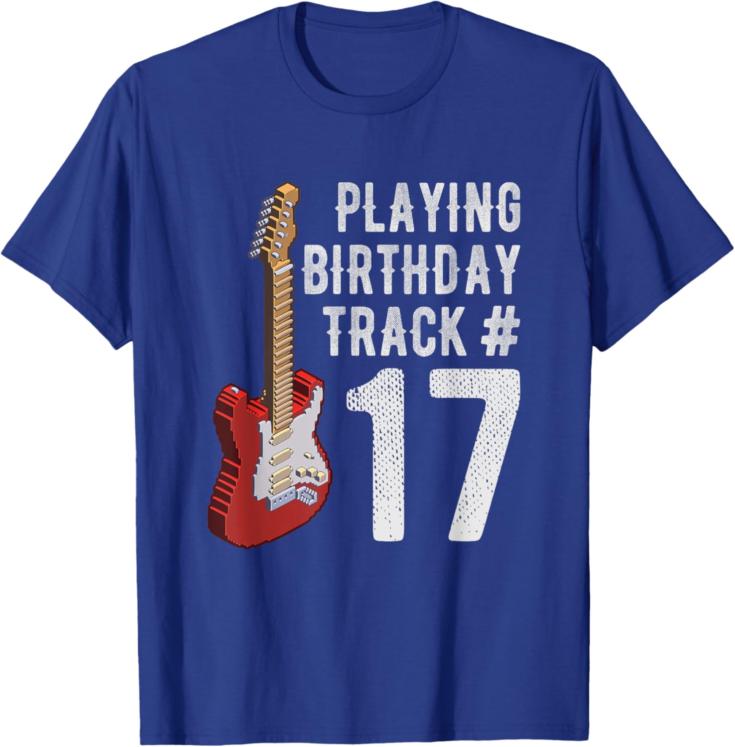 Funny 17th Birthday Guitar Music Lover Birthday Gift Shirt T-Shirt - T-Shirt | Royal