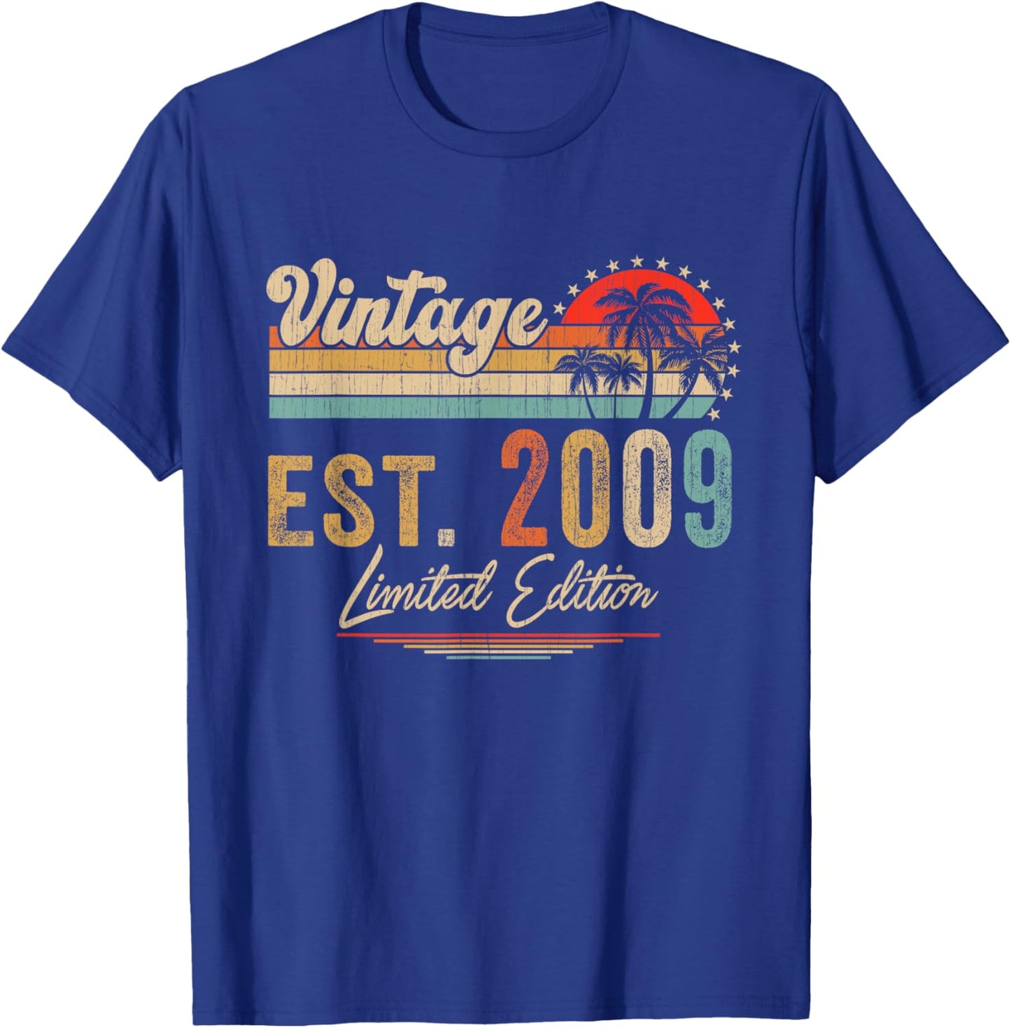 Est. 2009 Vintage 2009 Limited Edition 13th Birthday Gift T-Shirt - T-Shirt | Royal