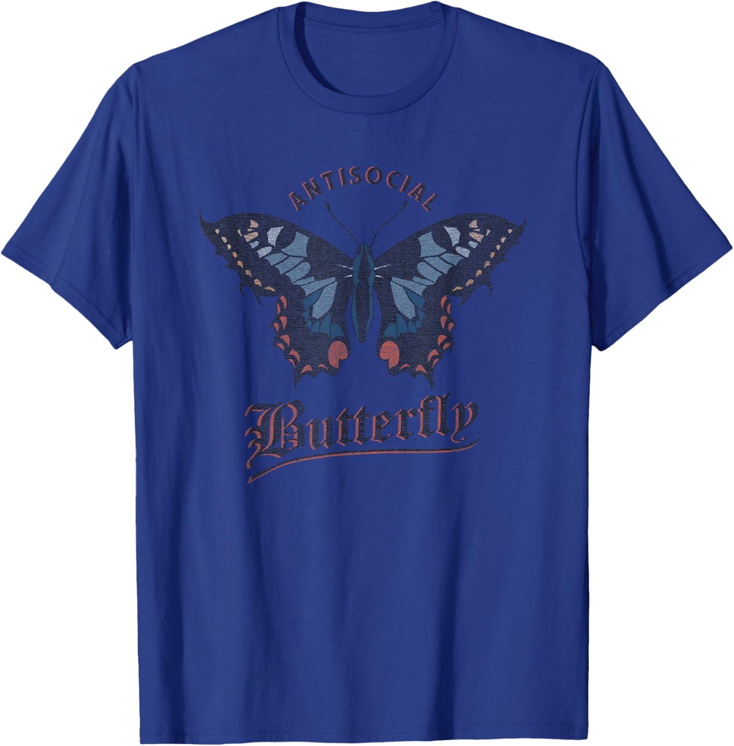 Antisocial Butterfly Grunge Fairycore Aesthetic Introvert T-Shirt - T-Shirt | Royal