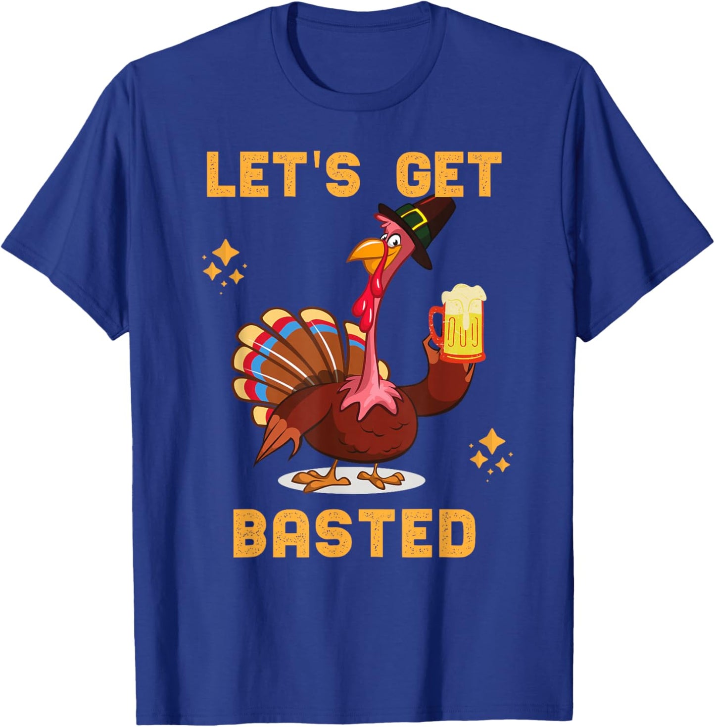 Funny Thanksgiving Turkey Beer Drinking Party Costume T-Shirt - T-Shirt | Royal