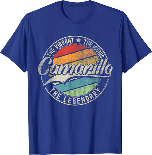 Camarillo CA | California | Vintage Distressed T-Shirt - T-Shirt | Royal