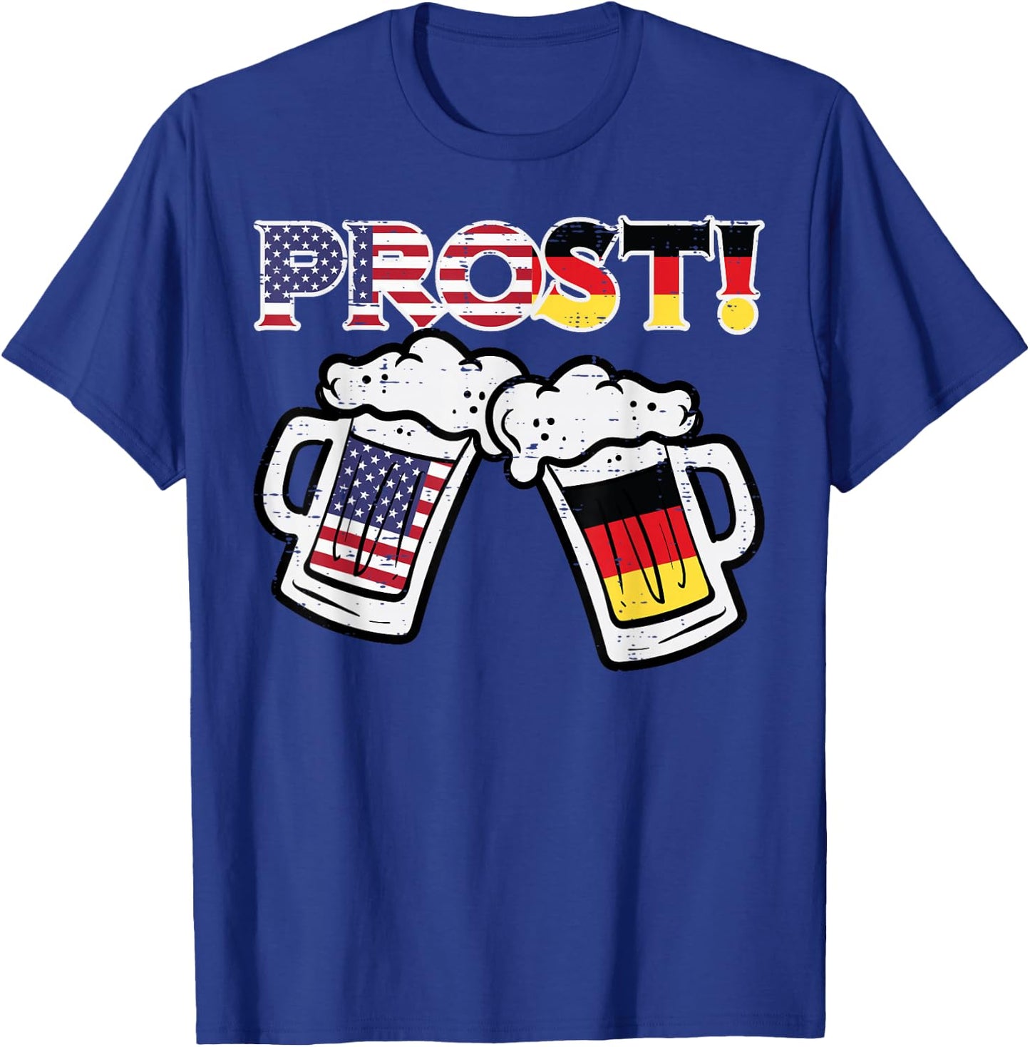 Oktoberfest US German Flag Mug Prost Bavarian Dad Men Women T-Shirt - T-Shirt | Royal