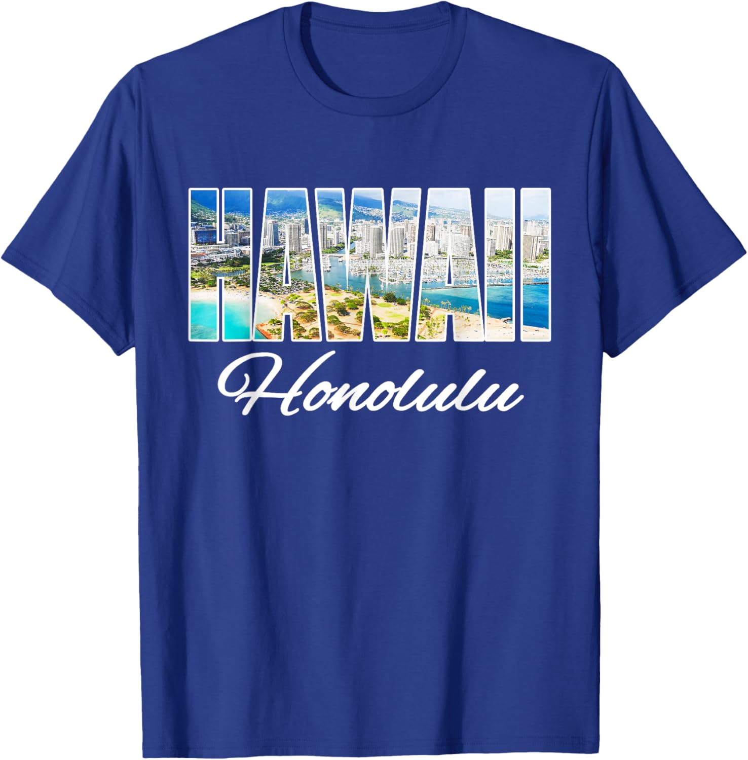 Hawaii Honolulu Beach Hawaiian Island T-Shirt - T-Shirt | Royal