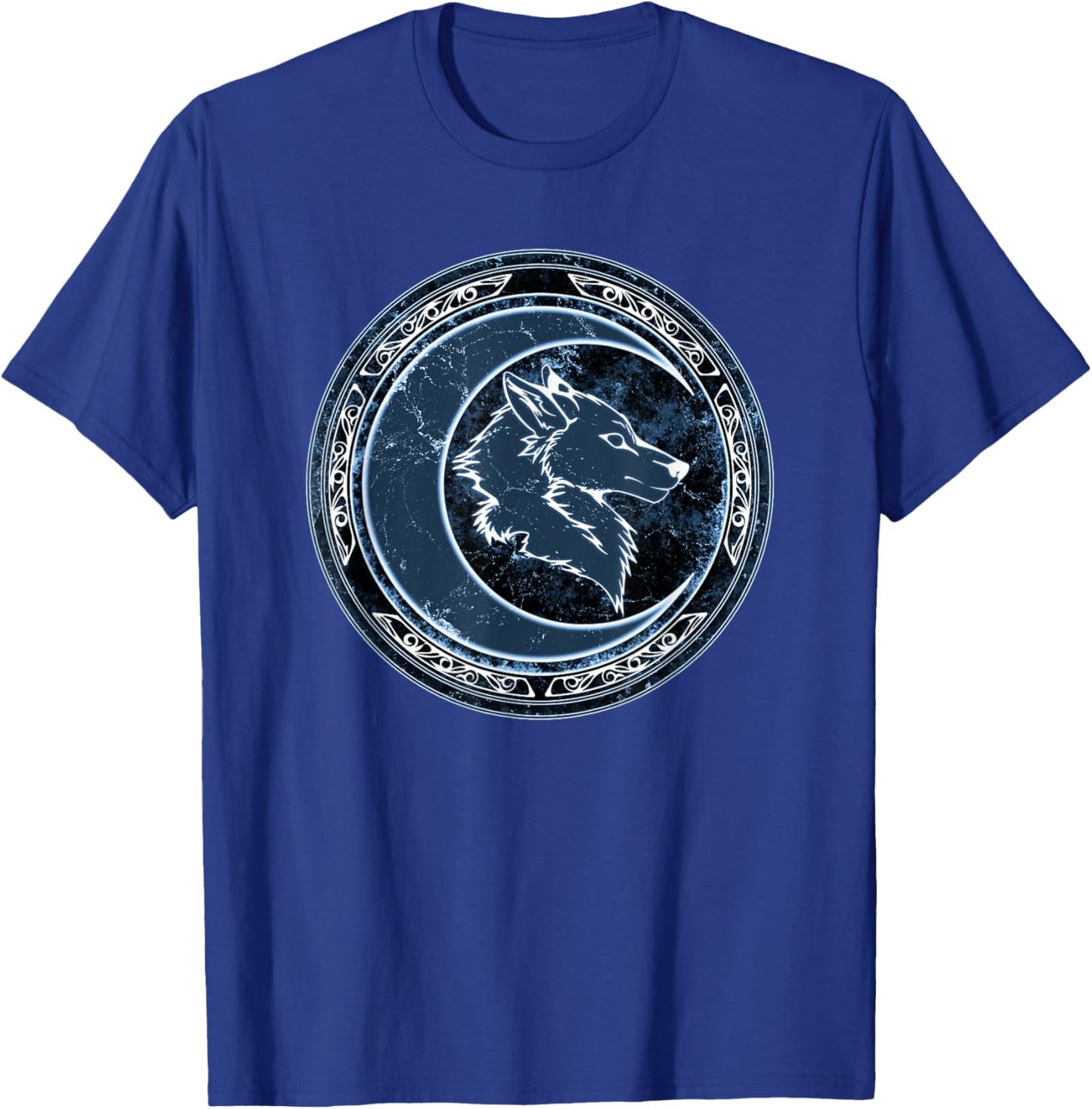Celtic Wolf and Moon T-Shirt - T-Shirt | Royal
