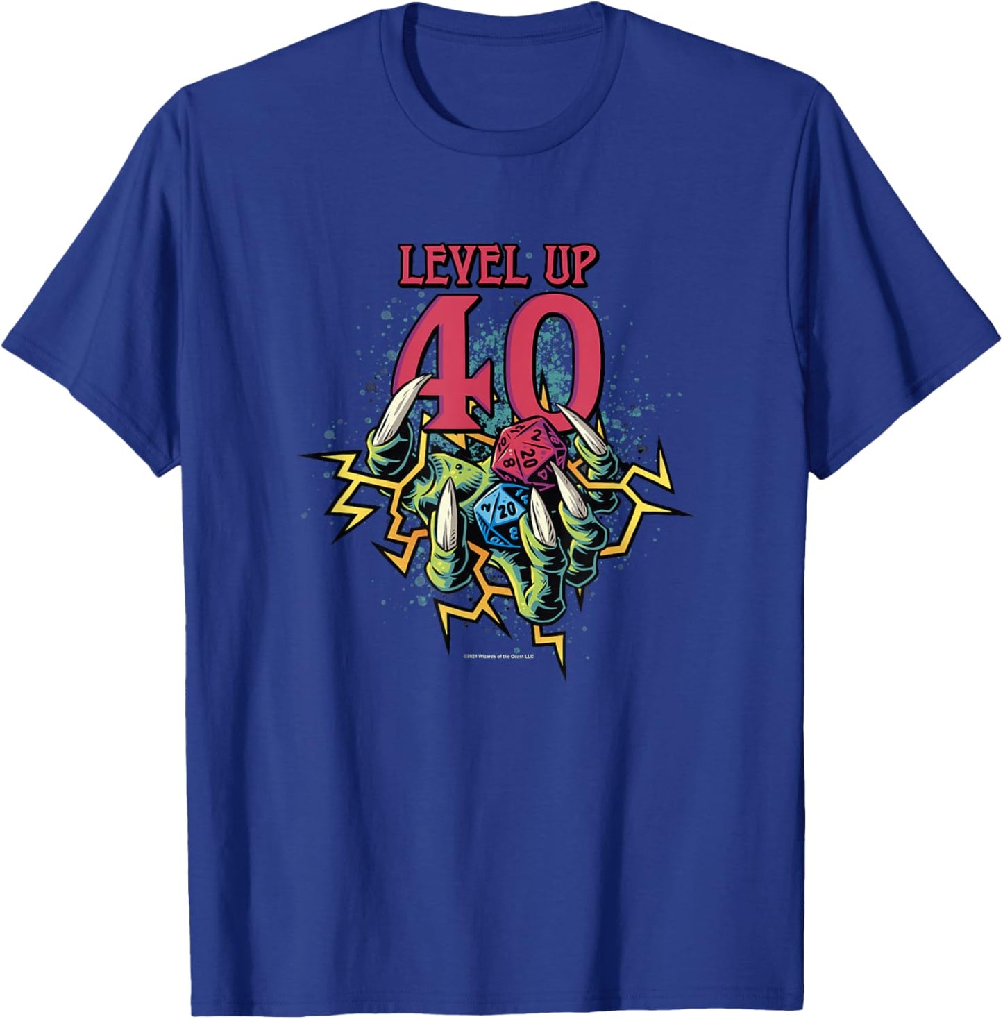 Dungeons & Dragons Birthday Level Up Forty T-Shirt - T-Shirt | Royal