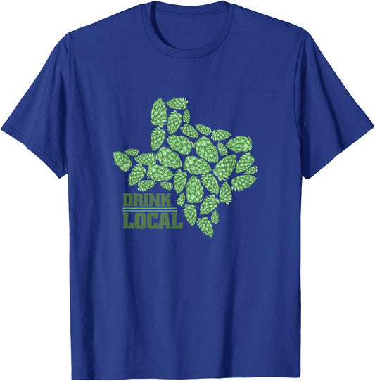 Drink Local Texas Hops T-Shirt - T-Shirt | Royal