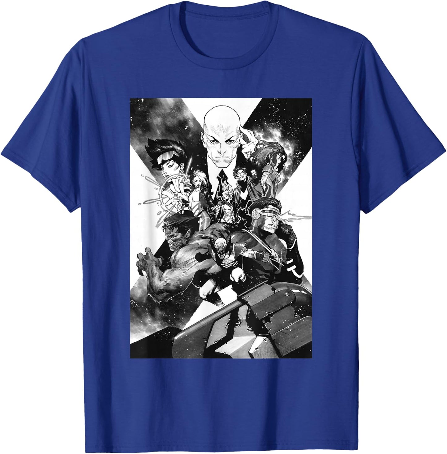Marvel X-Men Mutant Super Heroes Black and White T-Shirt - T-Shirt | Royal